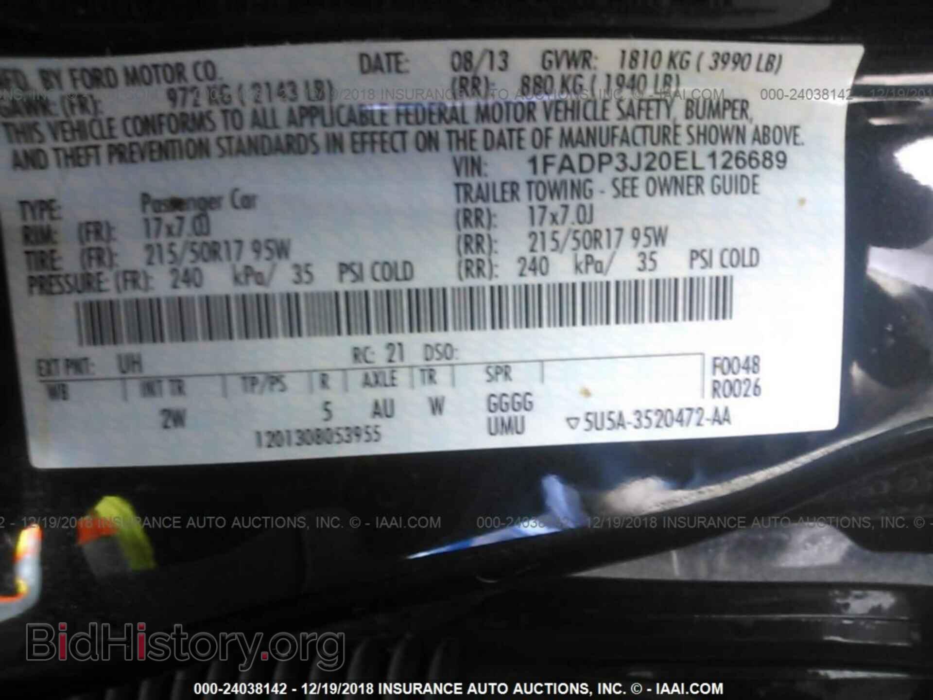 2014 FORD FOCUS - VIN: 1FADP3J20EL126689 - Photo 9