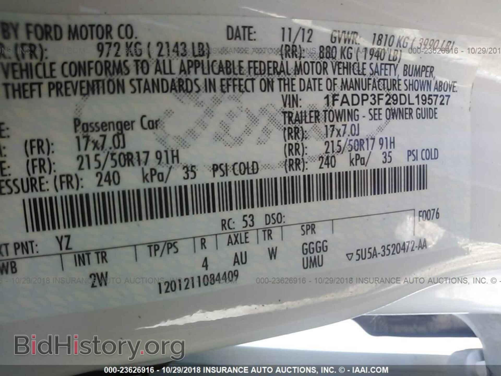 2013 FORD FOCUS - VIN: 1FADP3F29DL195727 - Photo 9