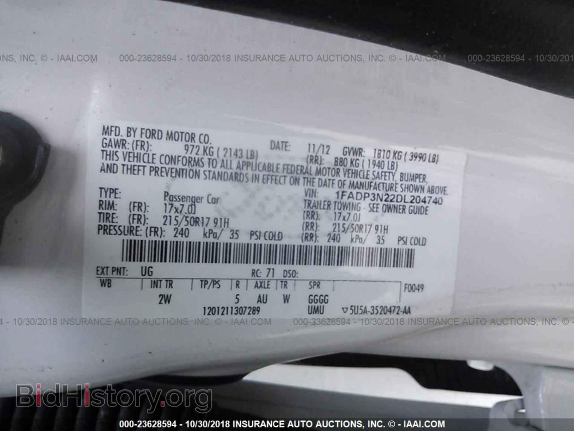 2013 FORD FOCUS - VIN: 1FADP3N22DL204740 - Photo 9