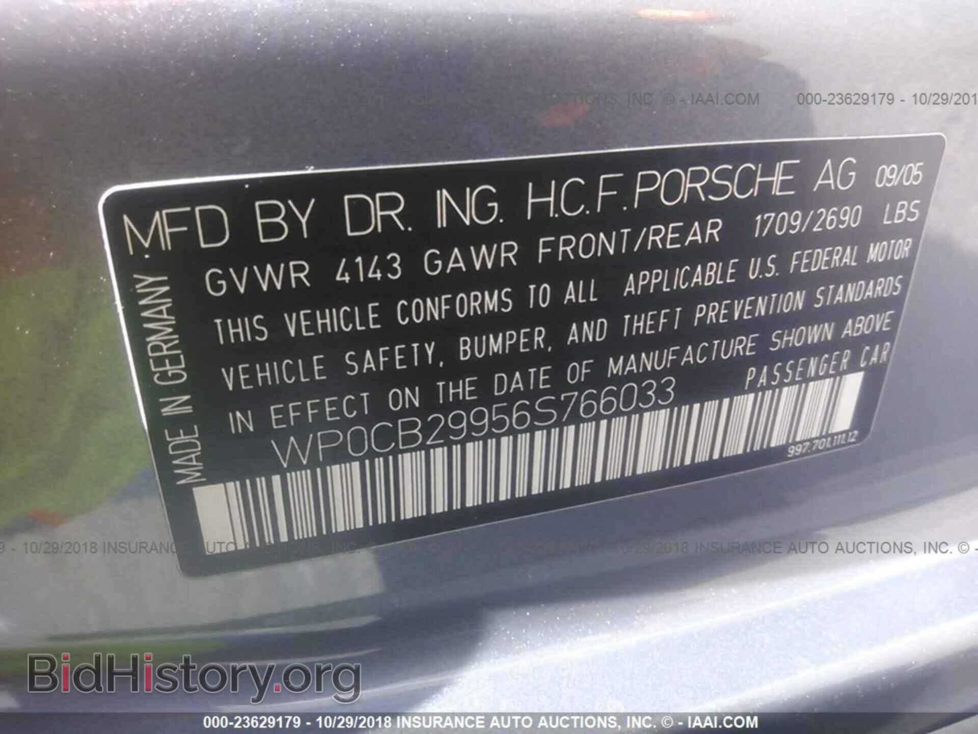2006 PORSCHE 911 - VIN: WP0CB29956S766033 - Фото 9