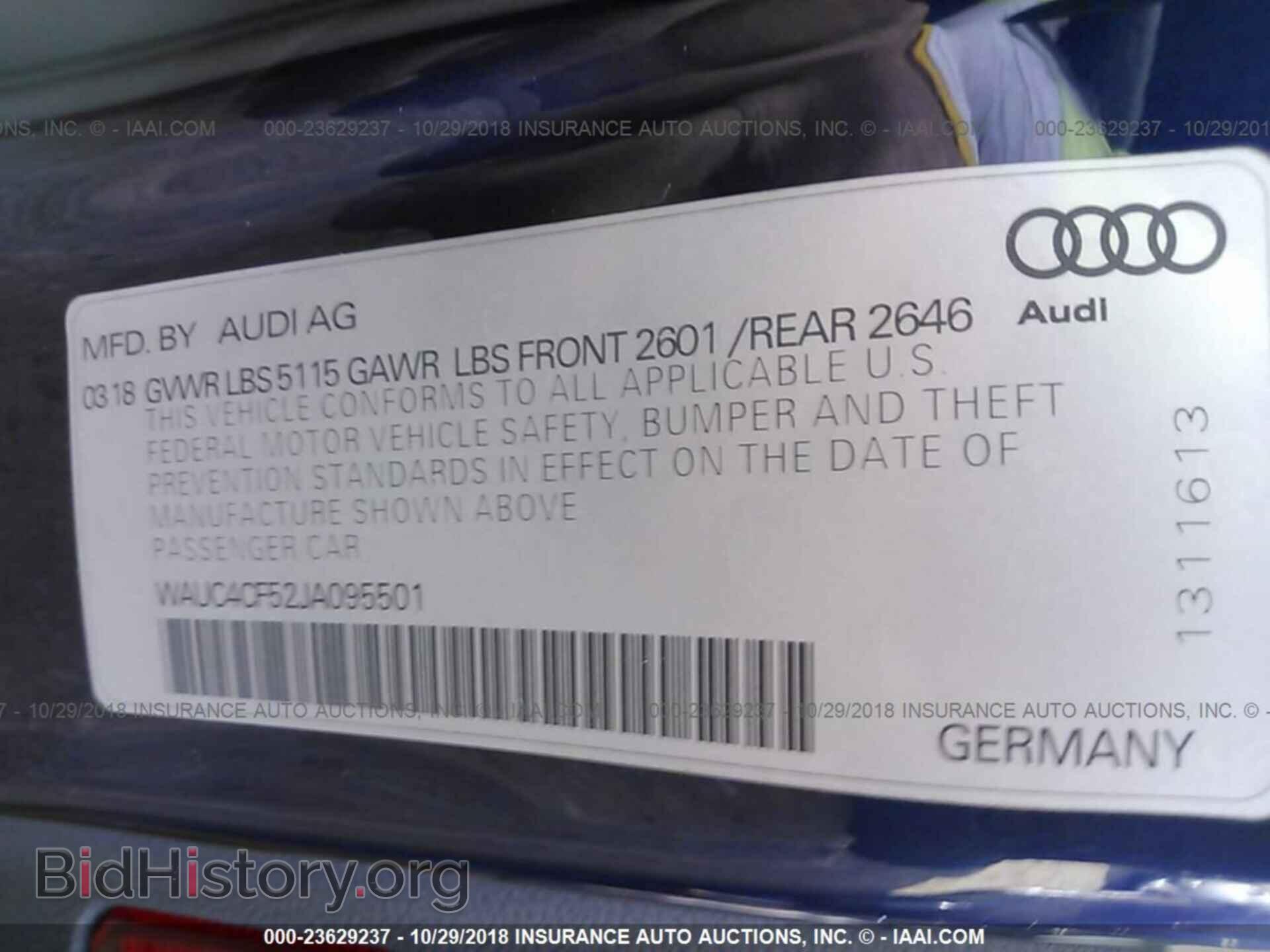 2018 AUDI S5 - VIN: WAUC4CF52JA095501 - Photo 9