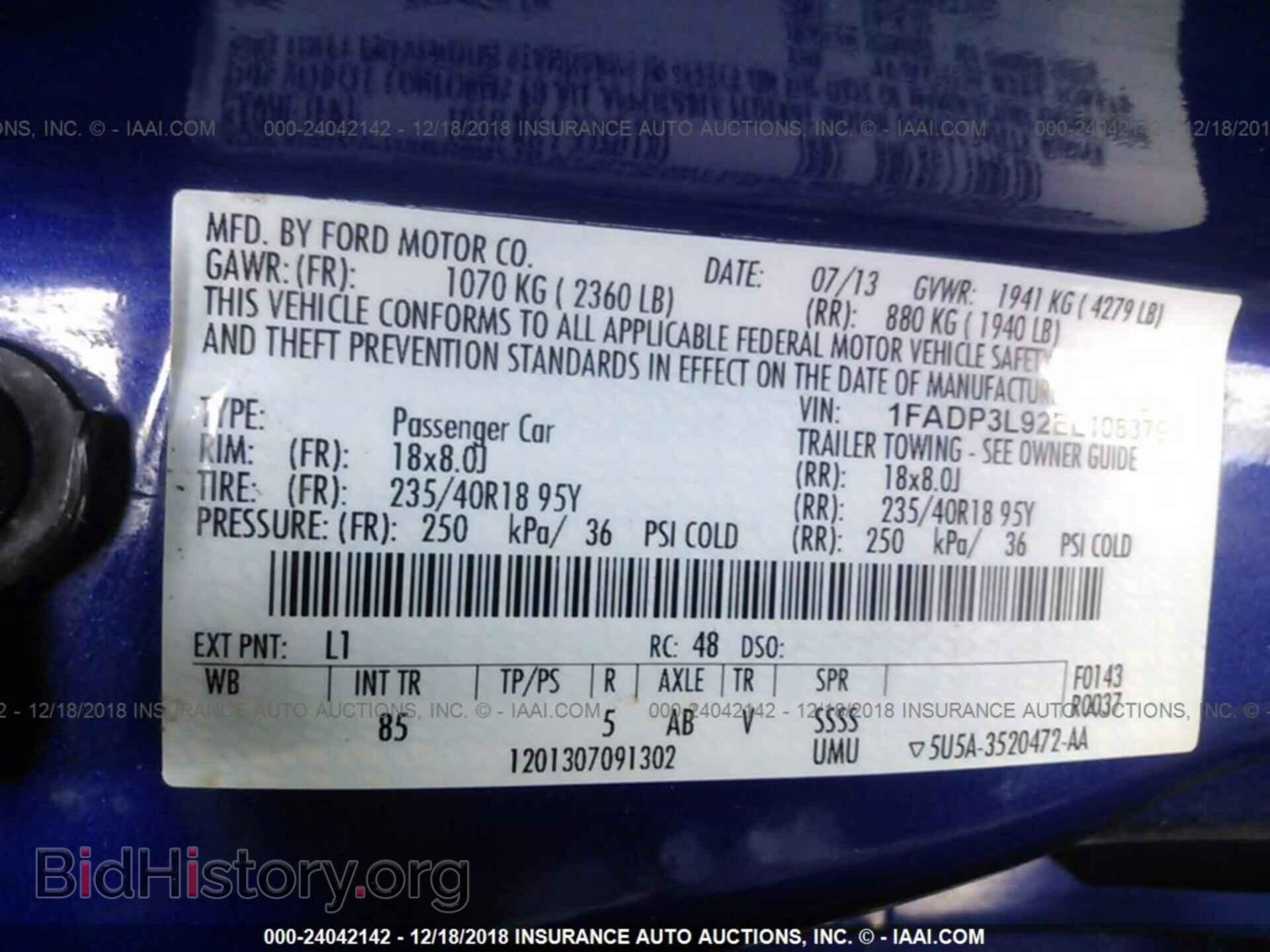 2014 FORD FOCUS - VIN: 1FADP3L92EL108379 - Photo 9