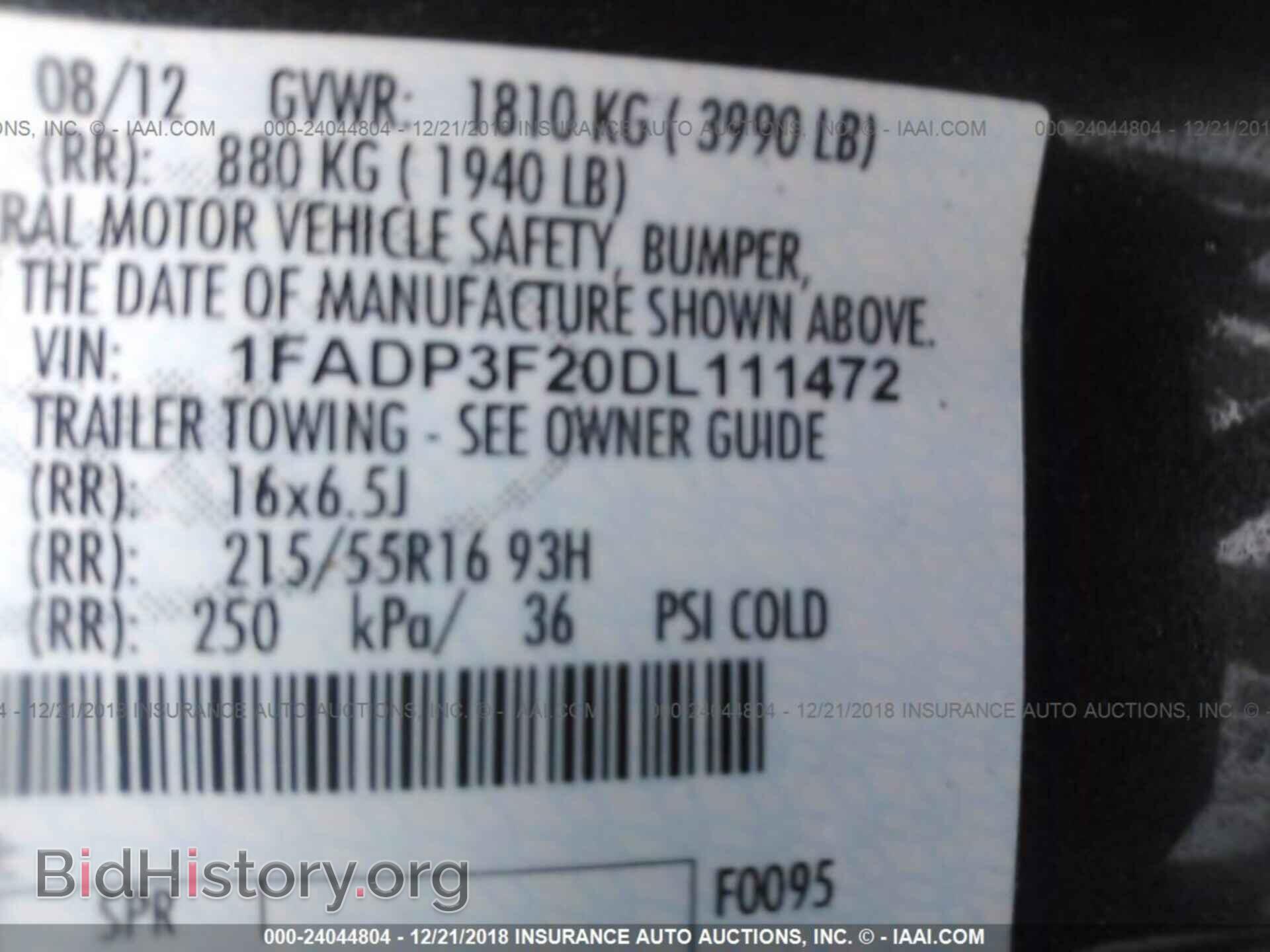 2013 FORD FOCUS - VIN: 1FADP3F20DL111472 - Photo 9