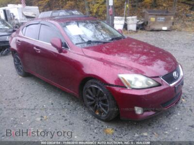 2006 Lexus IS, красный — VIN JTHBK262765001146, IAAI