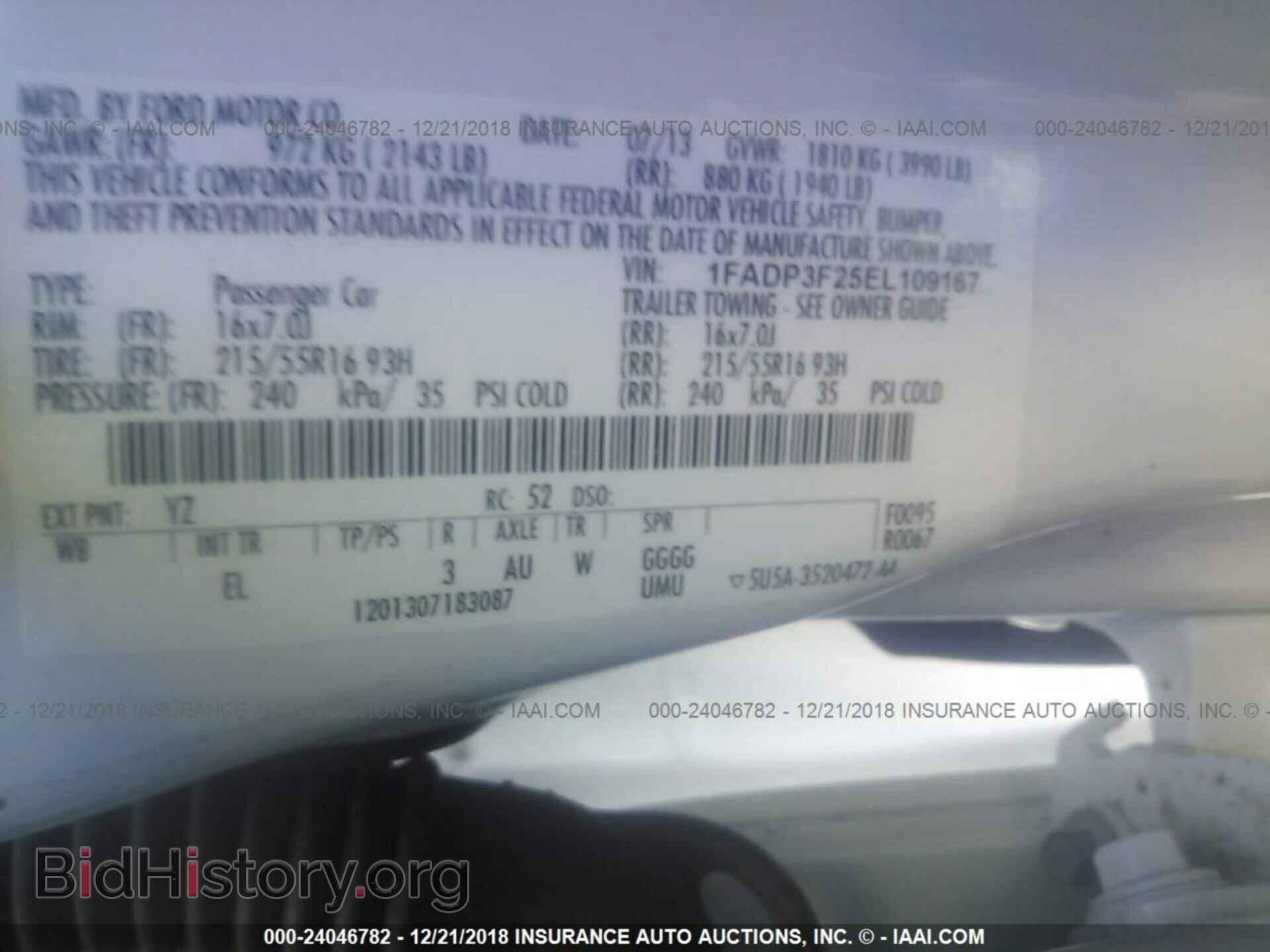 2014 FORD FOCUS - VIN: 1FADP3F25EL109167 - Photo 9