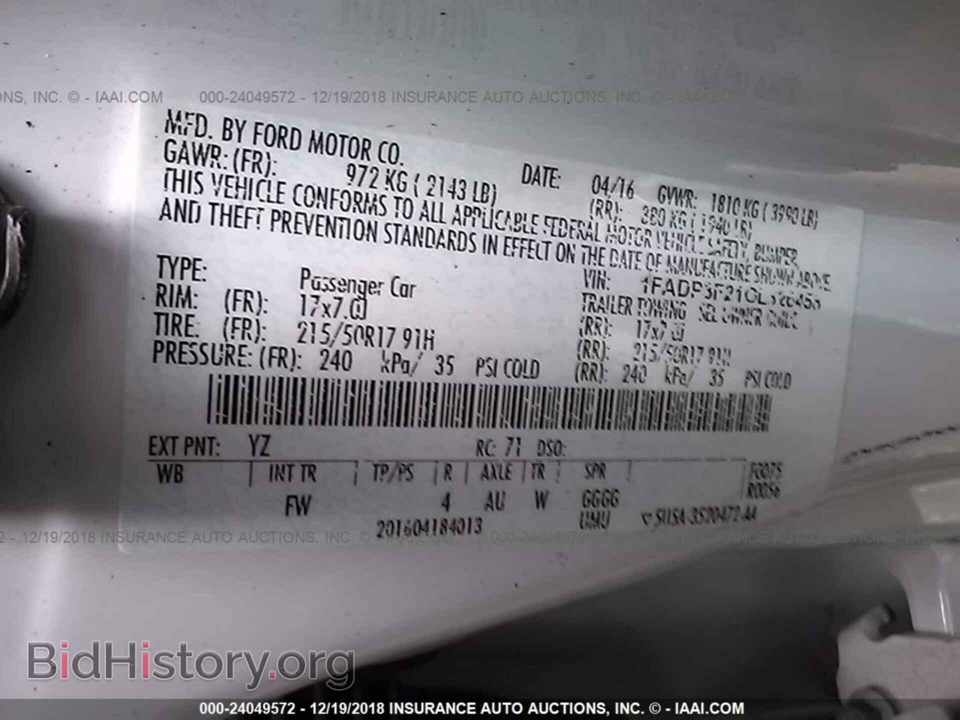 2016 FORD FOCUS - VIN: 1FADP3F21GL326458 - Фото 9