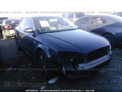 2007 Audi A4, темно-синий — VIN WAUDF78E57A242714, IAAI