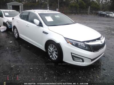 2015 Kia OPTIMA, белый — VIN KNAGM4A73F5630416, IAAI