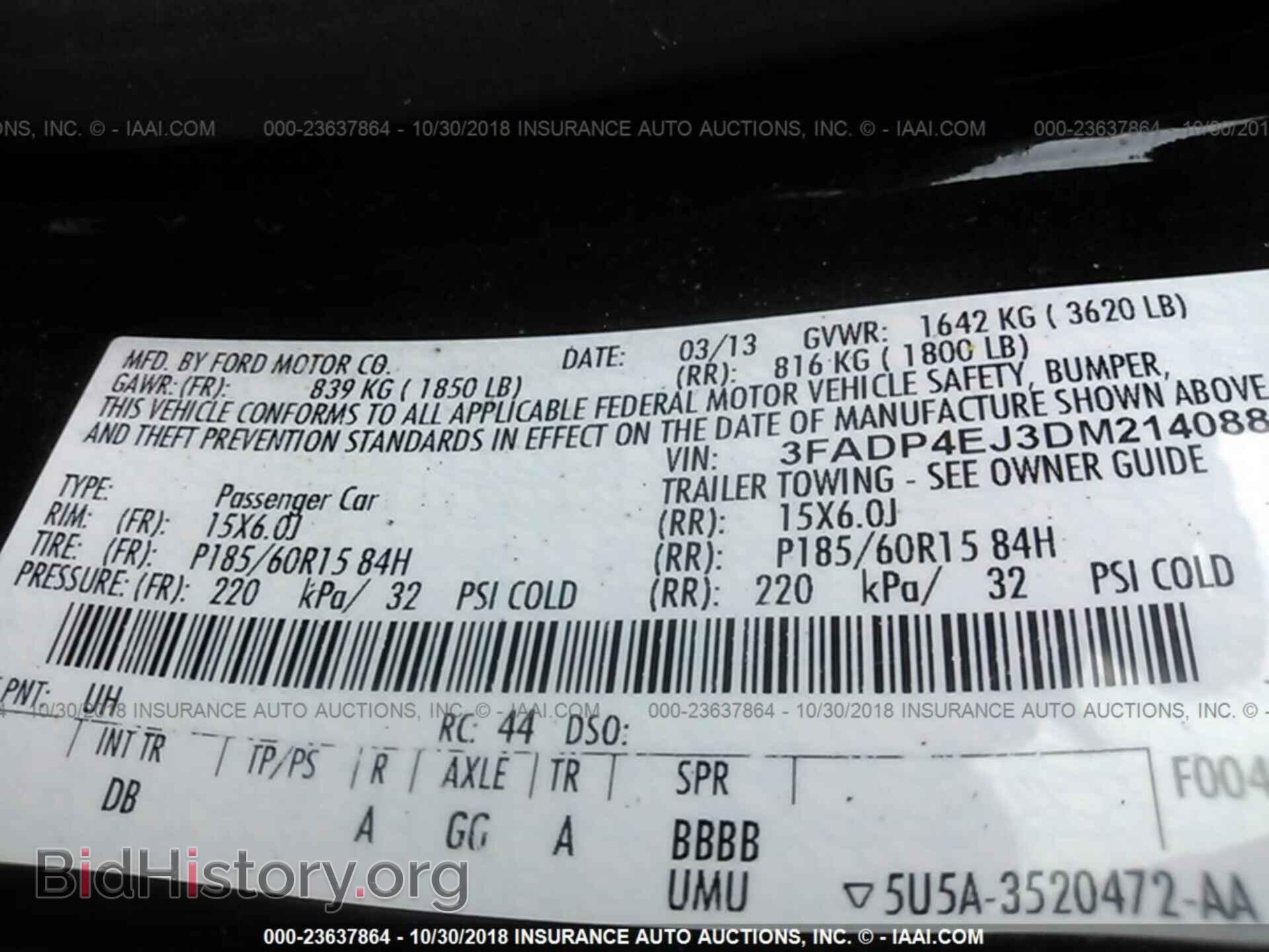 2013 FORD FIESTA - VIN: 3FADP4EJ3DM214088 - Photo 9