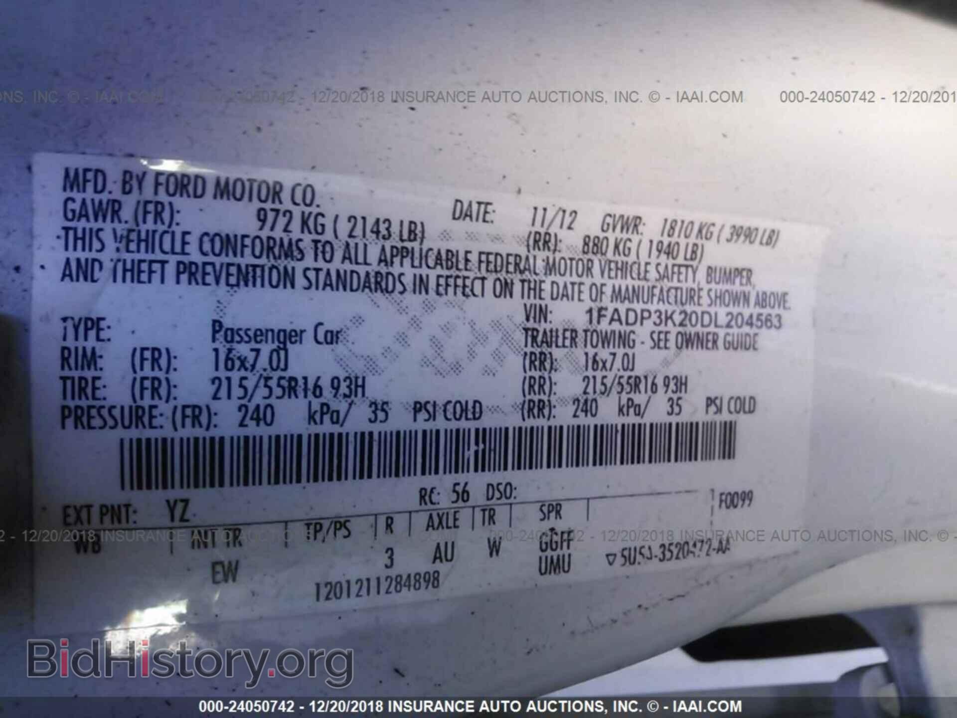 2013 FORD FOCUS - VIN: 1FADP3K20DL204563 - Photo 9