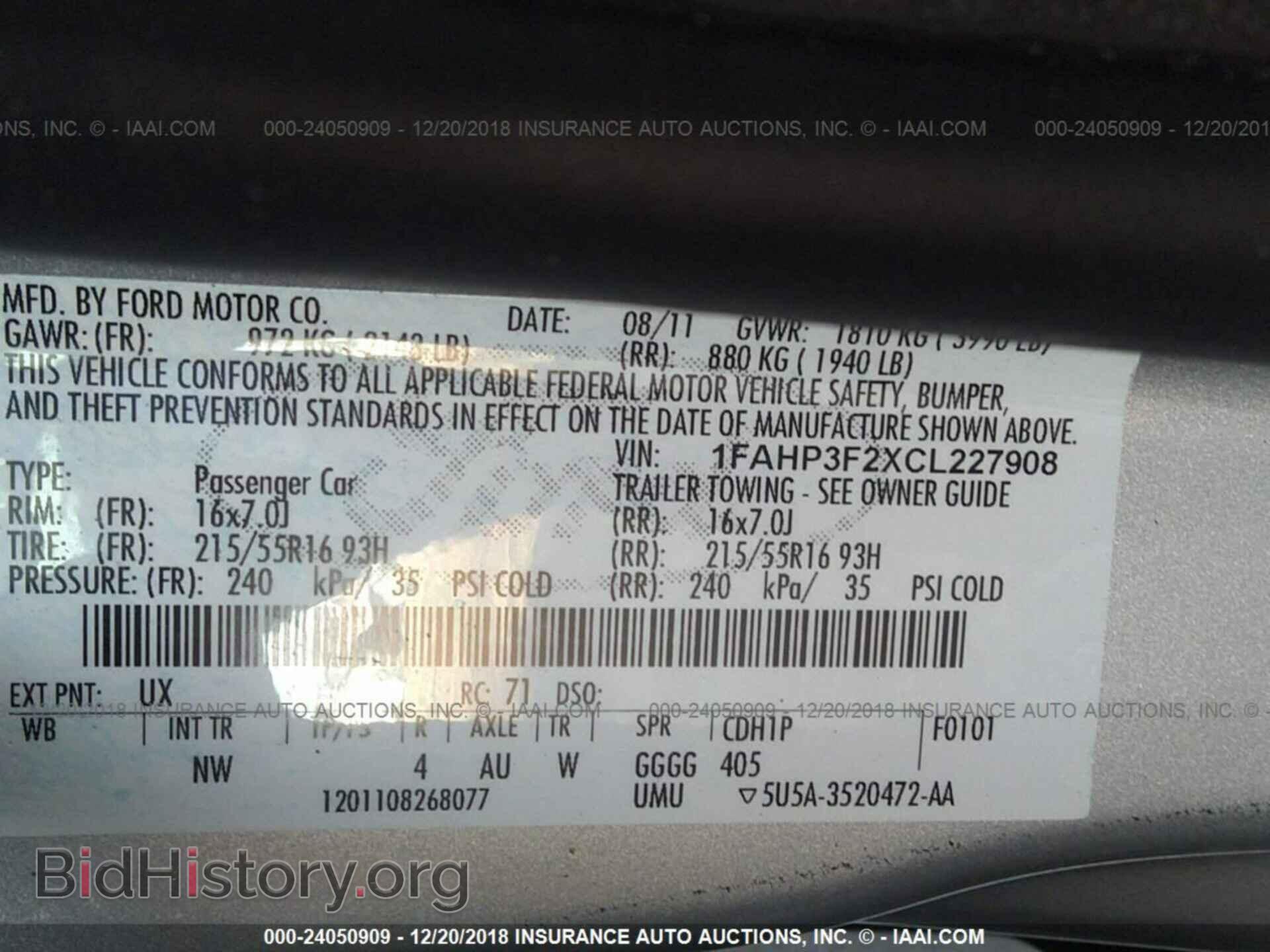 2012 Ford Focus - VIN: 1FAHP3F2XCL227908 - Photo 9