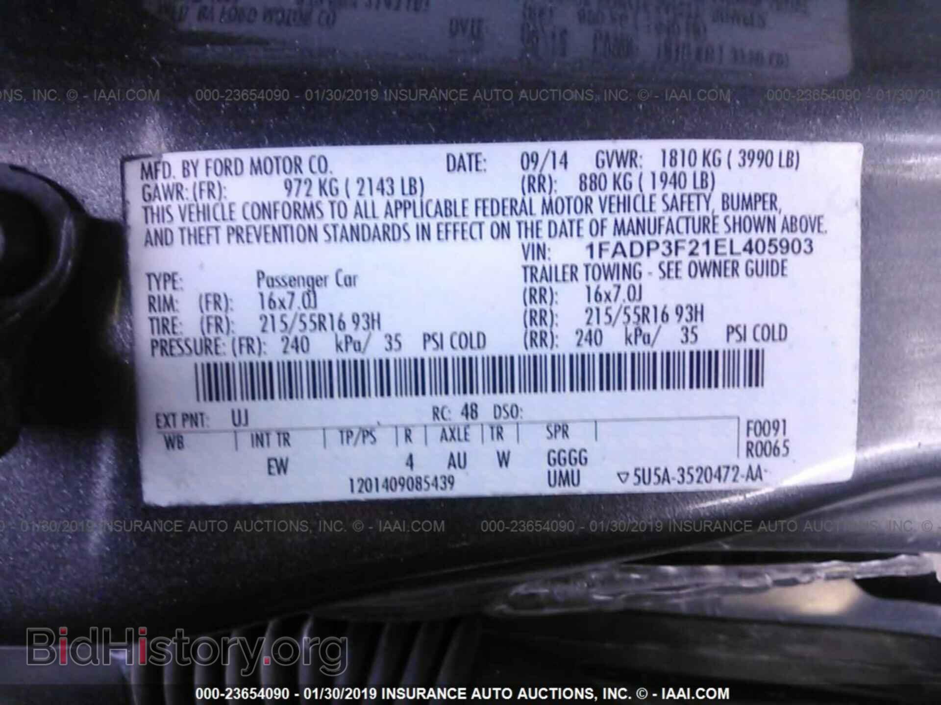 2014 FORD FOCUS - VIN: 1FADP3F21EL405903 - Photo 9