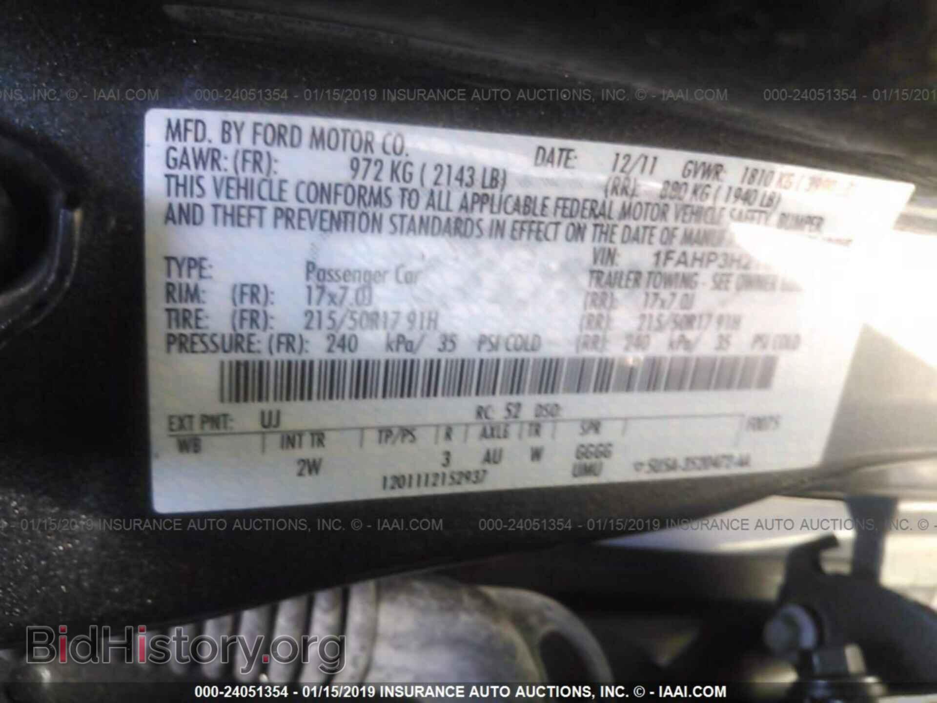 2012 FORD FOCUS - VIN: 1FAHP3H21CL315565 - Фото 9