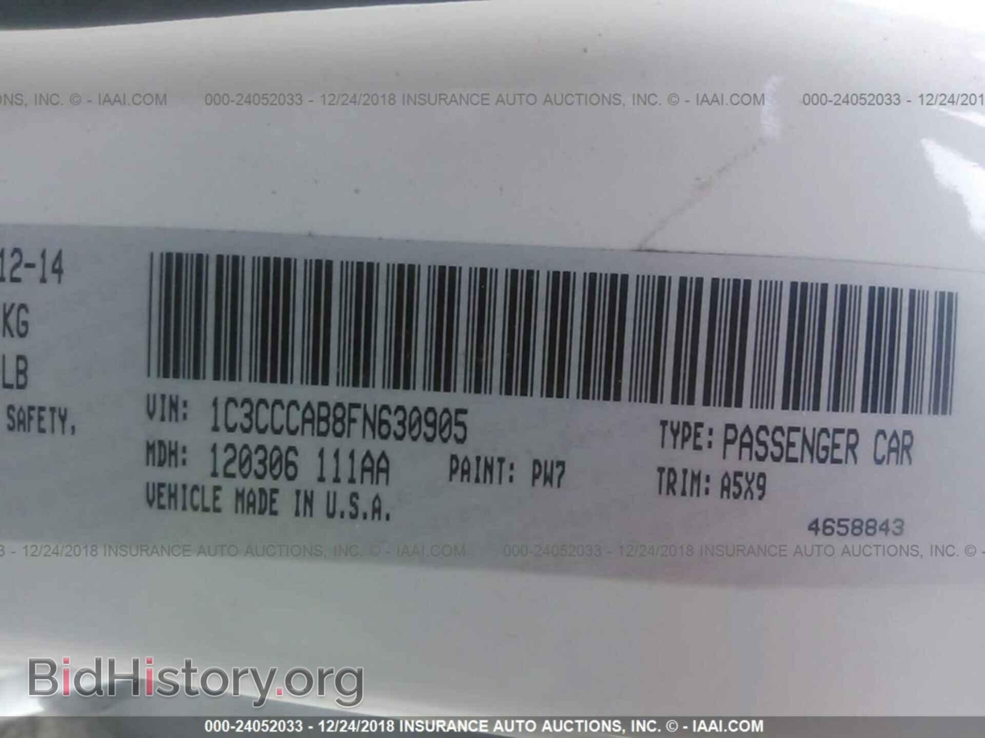 2015 CHRYSLER 200 - VIN: 1C3CCCAB8FN630905 - Photo 9