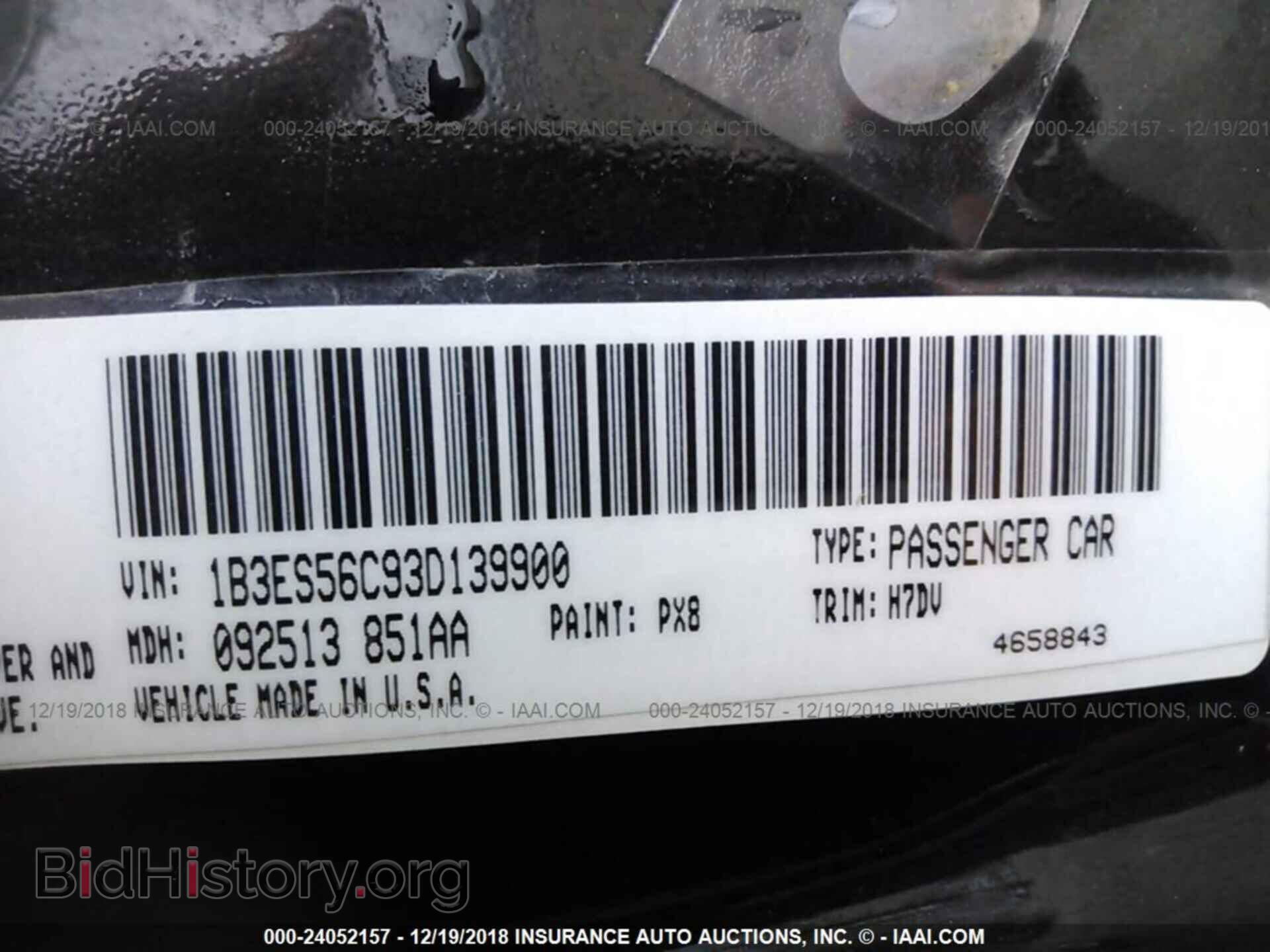 2003 DODGE NEON - VIN: 1B3ES56C93D139900 - Фото 9