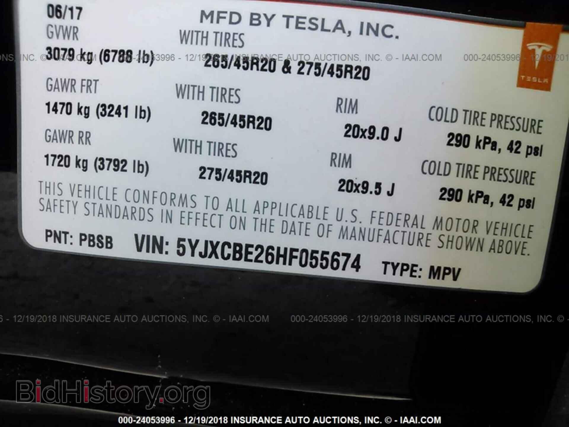 2017 TESLA MODEL X - VIN: 5YJXCBE26HF055674 - Photo 9