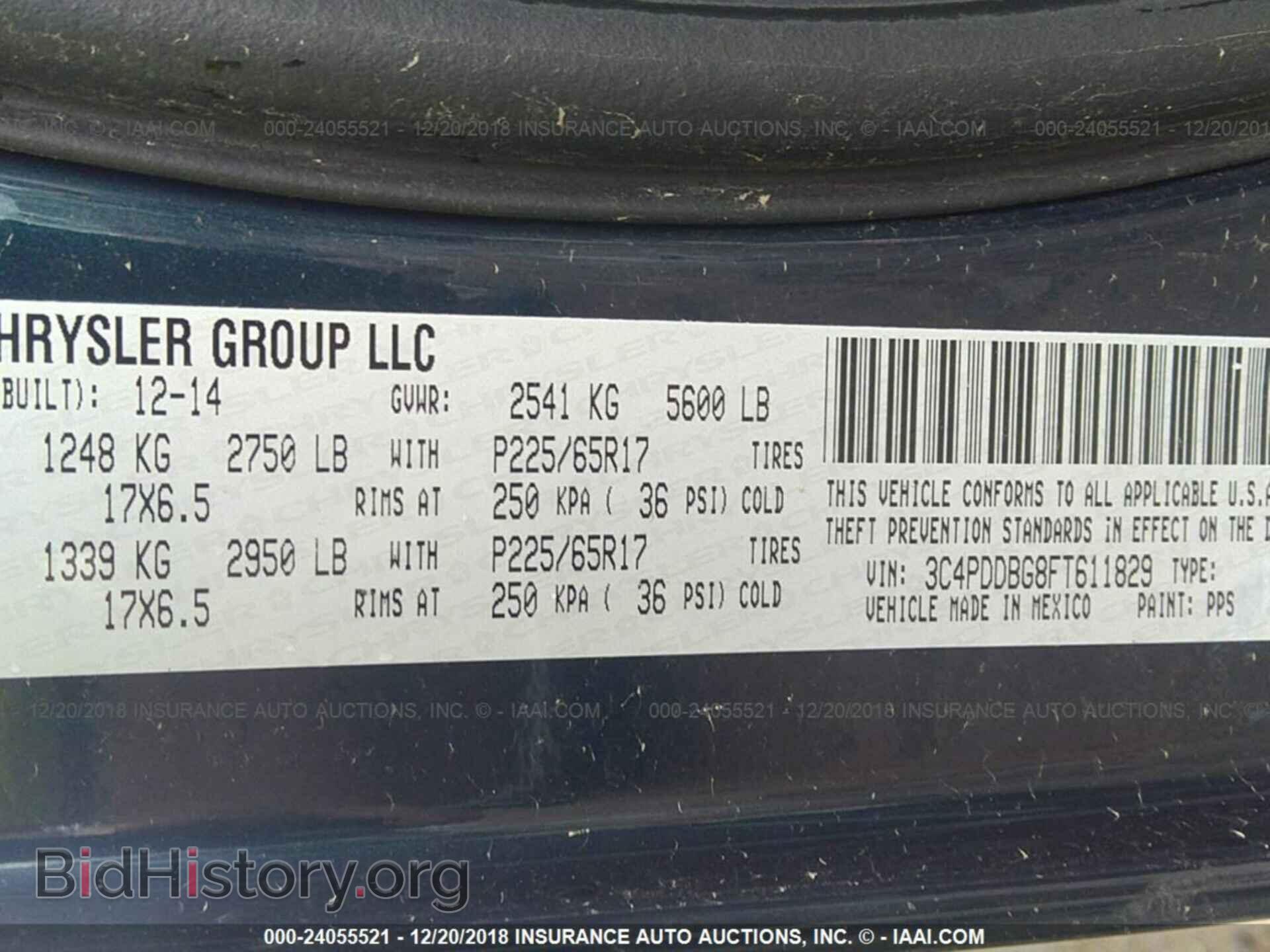 2015 DODGE JOURNEY - VIN: 3C4PDDBG8FT611829 - Photo 9