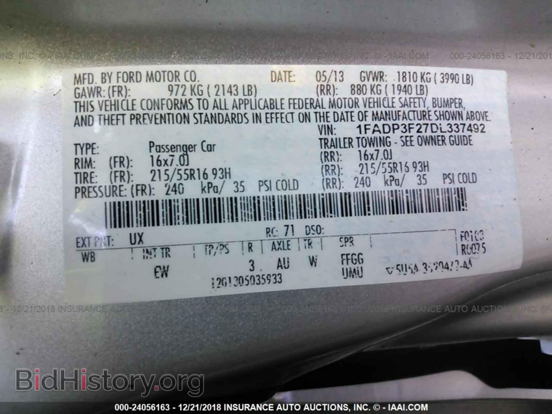2013 FORD FOCUS - VIN: 1FADP3F27DL337492 - Photo 9