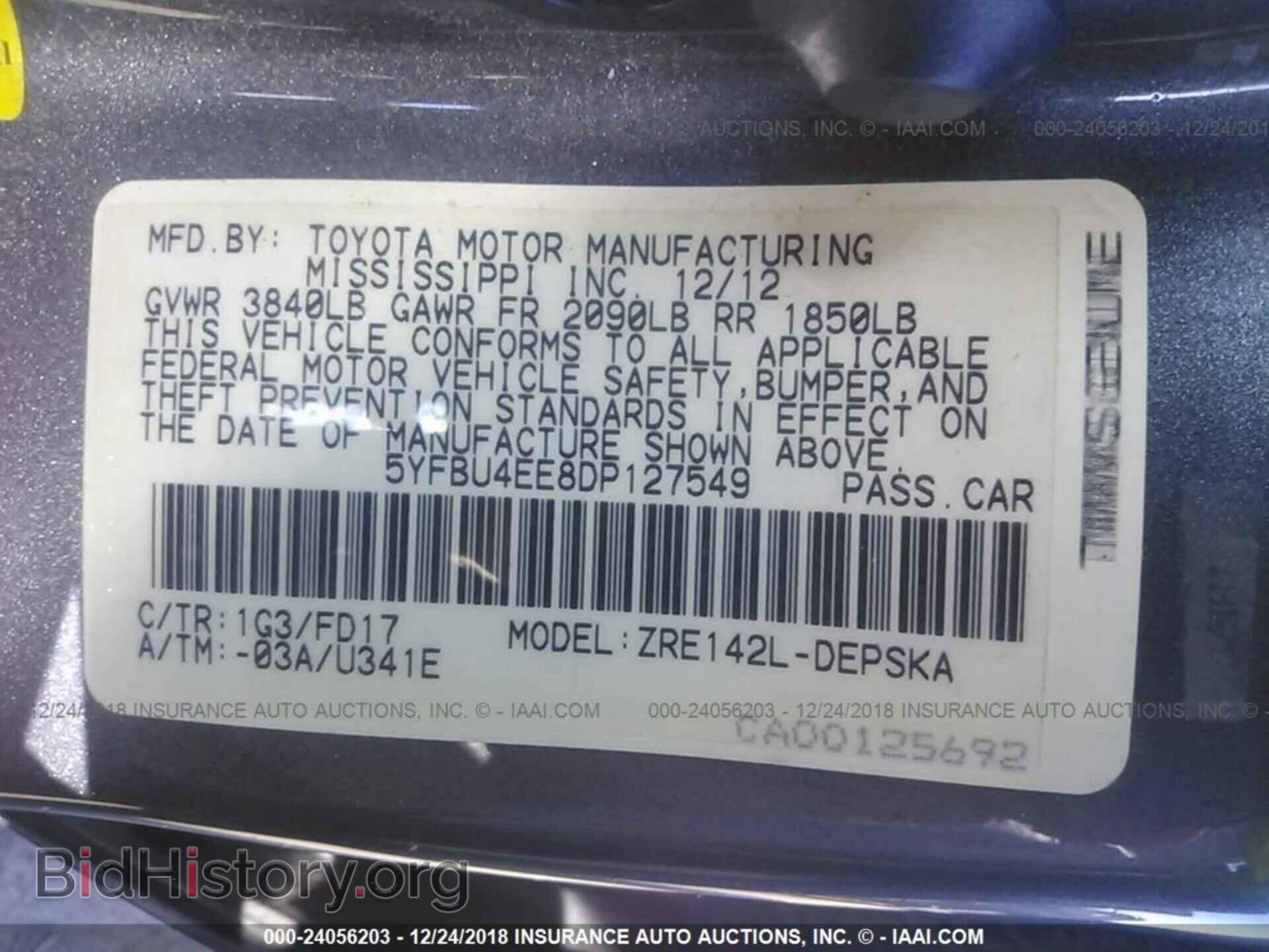 2013 TOYOTA COROLLA - VIN: 5YFBU4EE8DP127549 - Photo 9