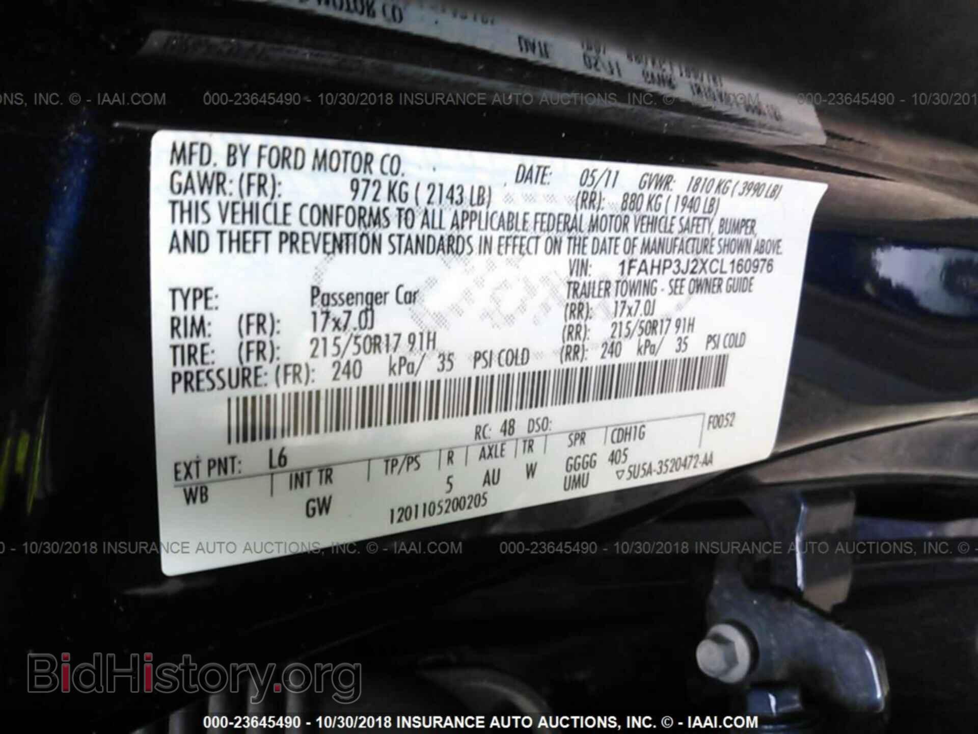 2012 FORD FOCUS - VIN: 1FAHP3J2XCL160976 - Photo 9