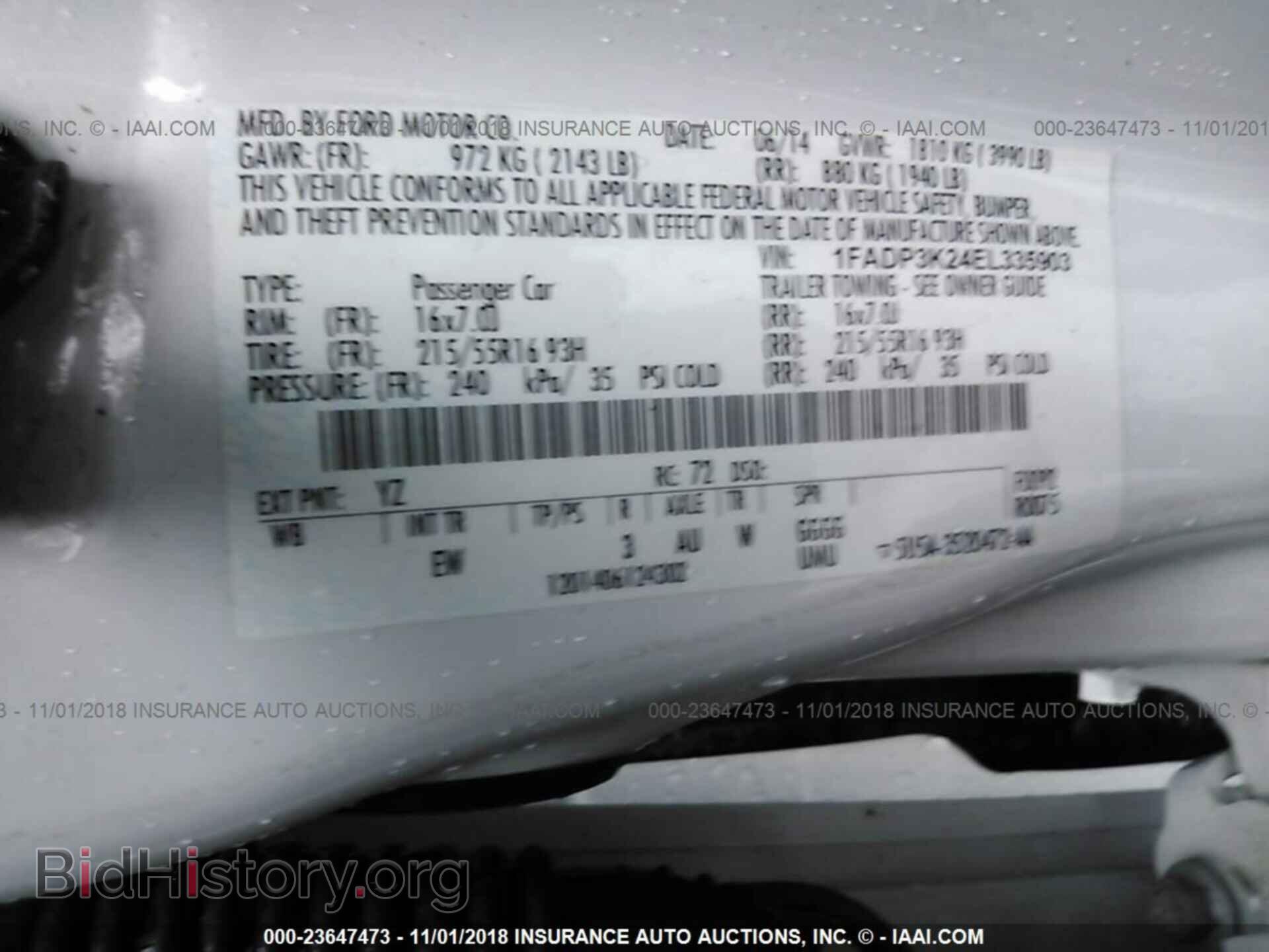 2014 FORD FOCUS - VIN: 1FADP3K24EL335903 - Photo 9