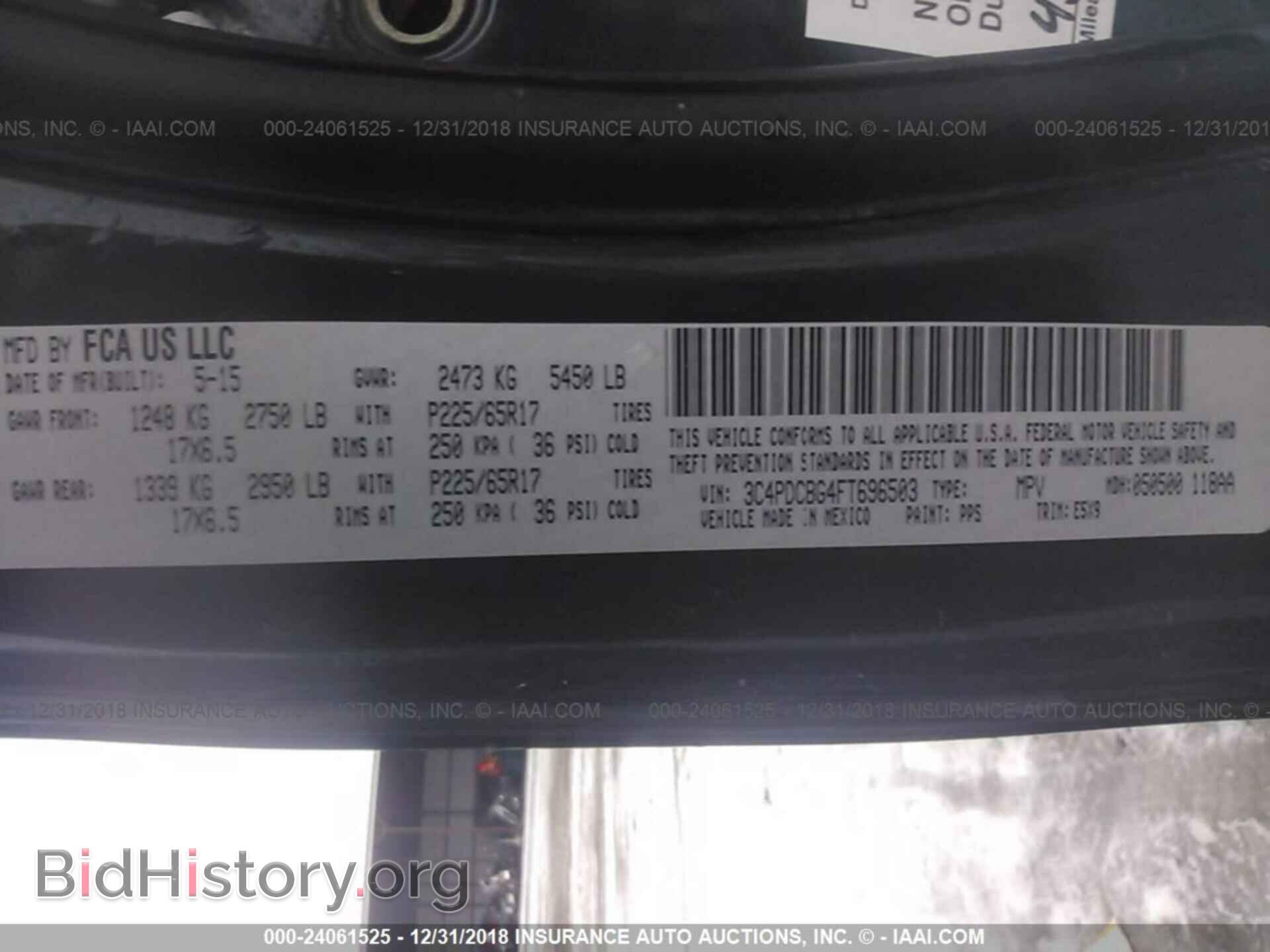 2015 DODGE JOURNEY - VIN: 3C4PDCBG4FT696503 - Photo 9