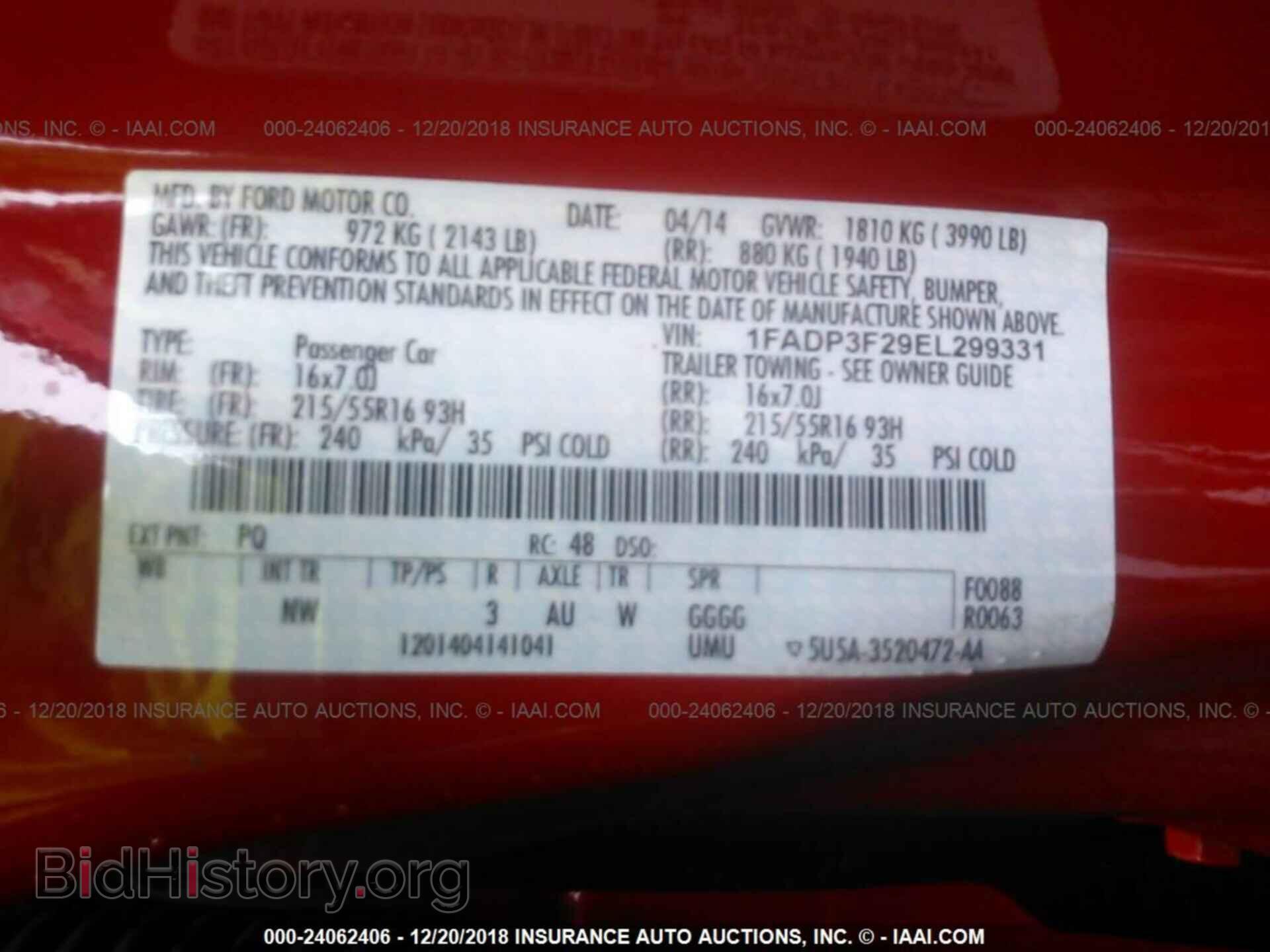 2014 FORD FOCUS - VIN: 1FADP3F29EL299331 - Photo 9