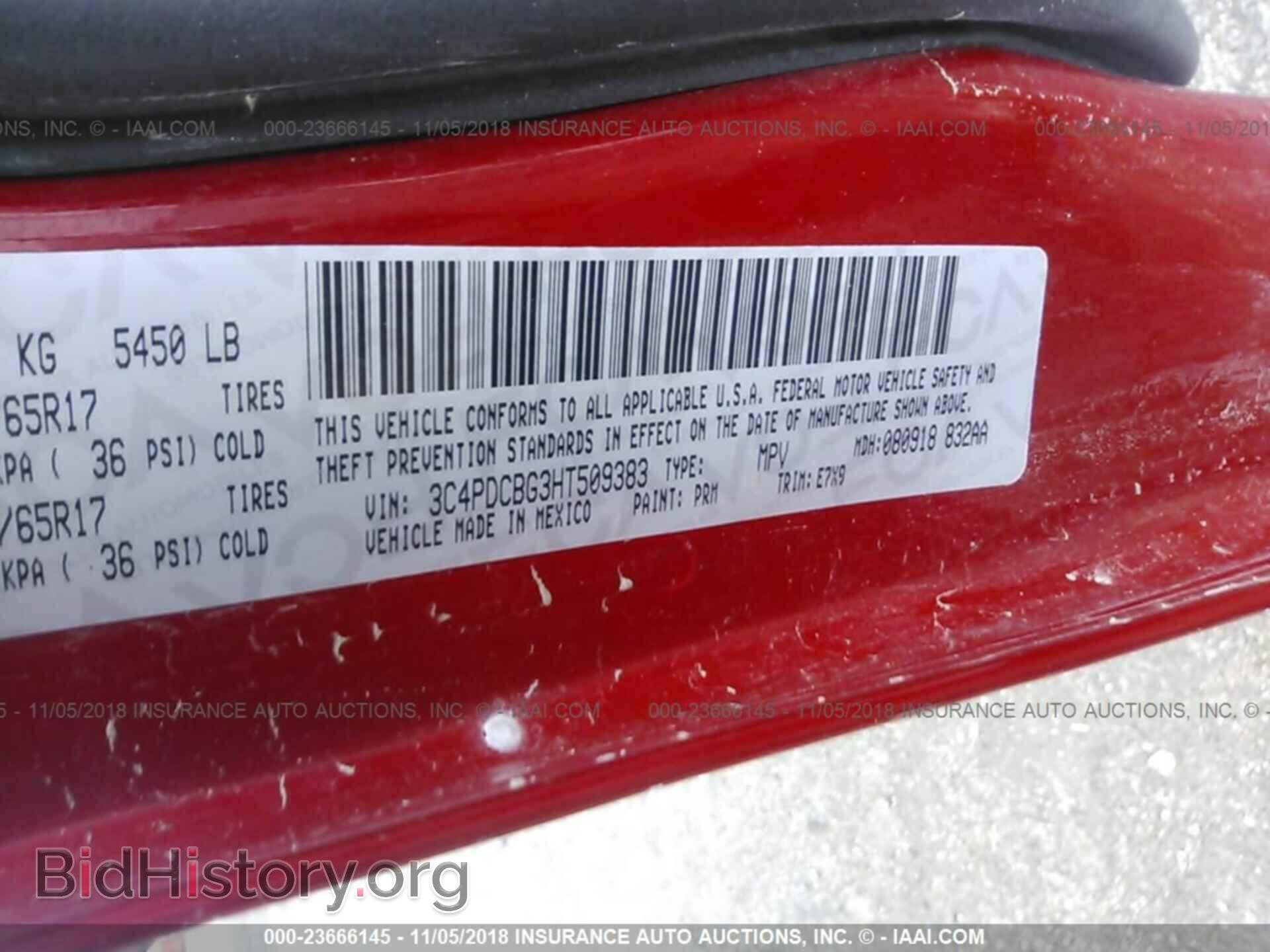 2017 DODGE JOURNEY - VIN: 3C4PDCBG3HT509383 - Фото 9