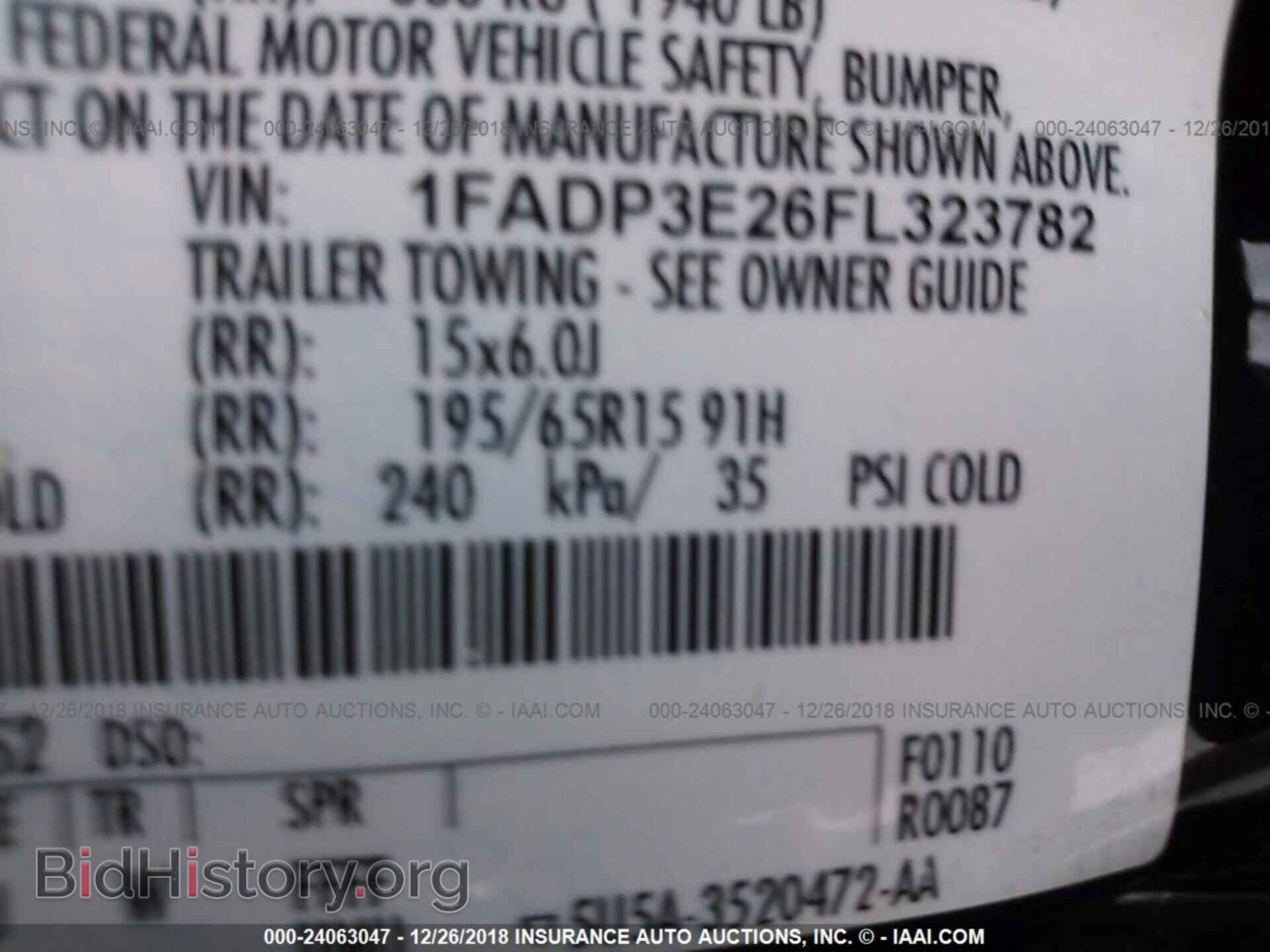 2015 FORD FOCUS - VIN: 1FADP3E26FL323782 - Фото 9