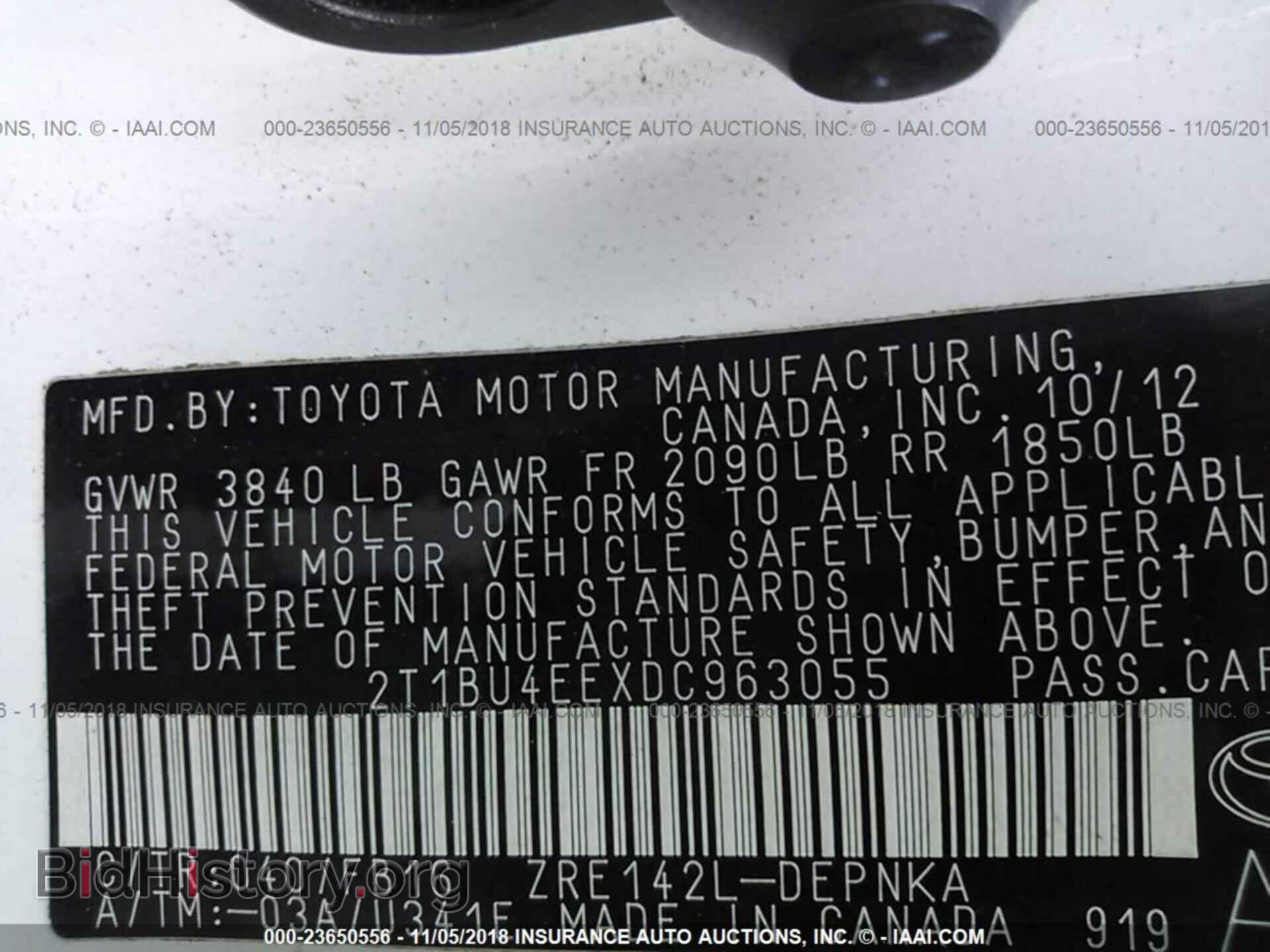 2013 TOYOTA COROLLA - VIN: 2T1BU4EEXDC963055 - Фото 9