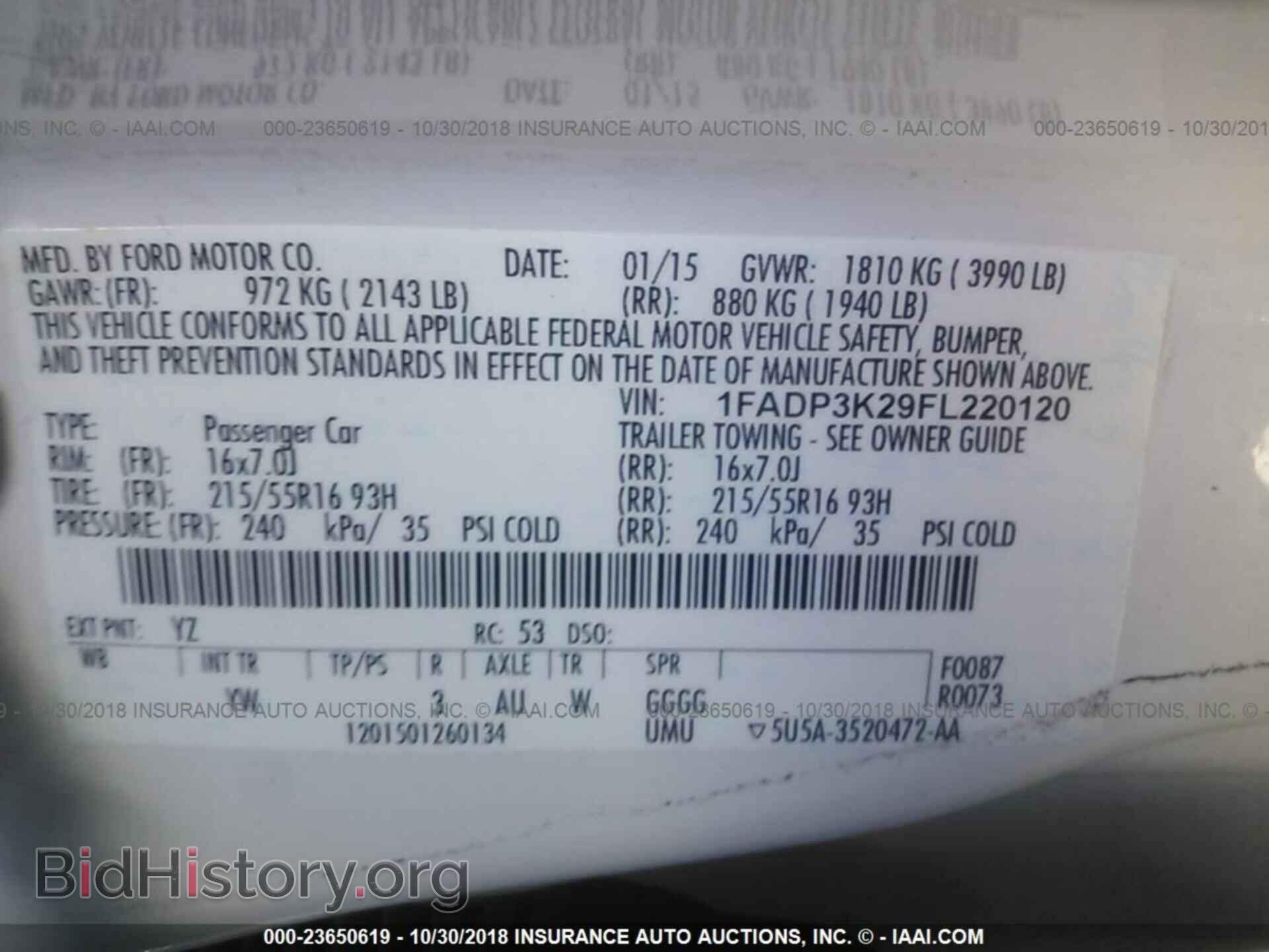 2015 FORD FOCUS - VIN: 1FADP3K29FL220120 - Photo 9