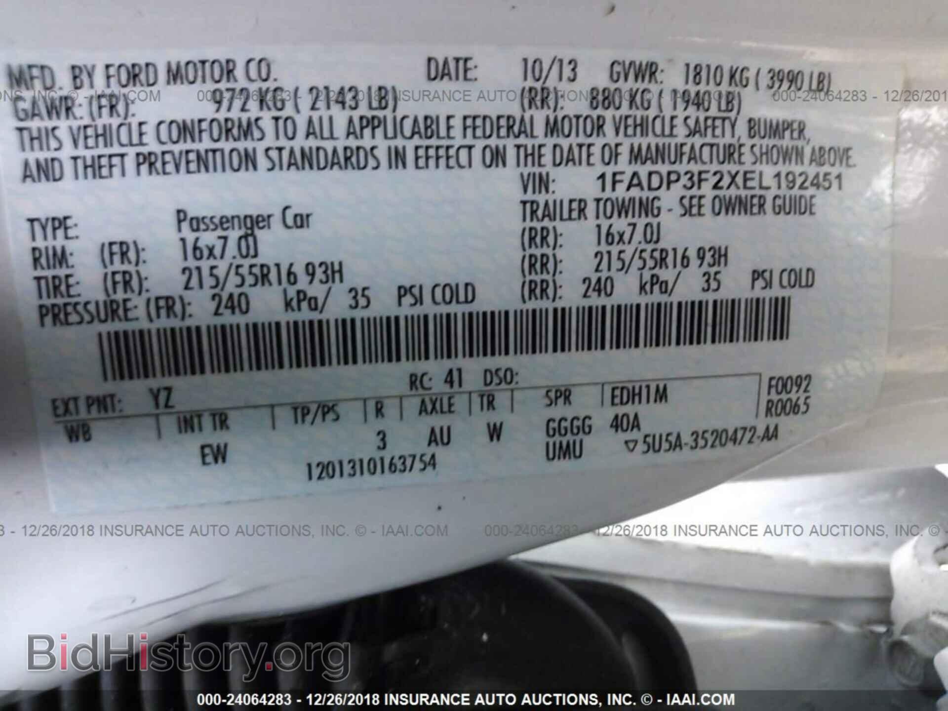 2014 FORD FOCUS - VIN: 1FADP3F2XEL192451 - Photo 9