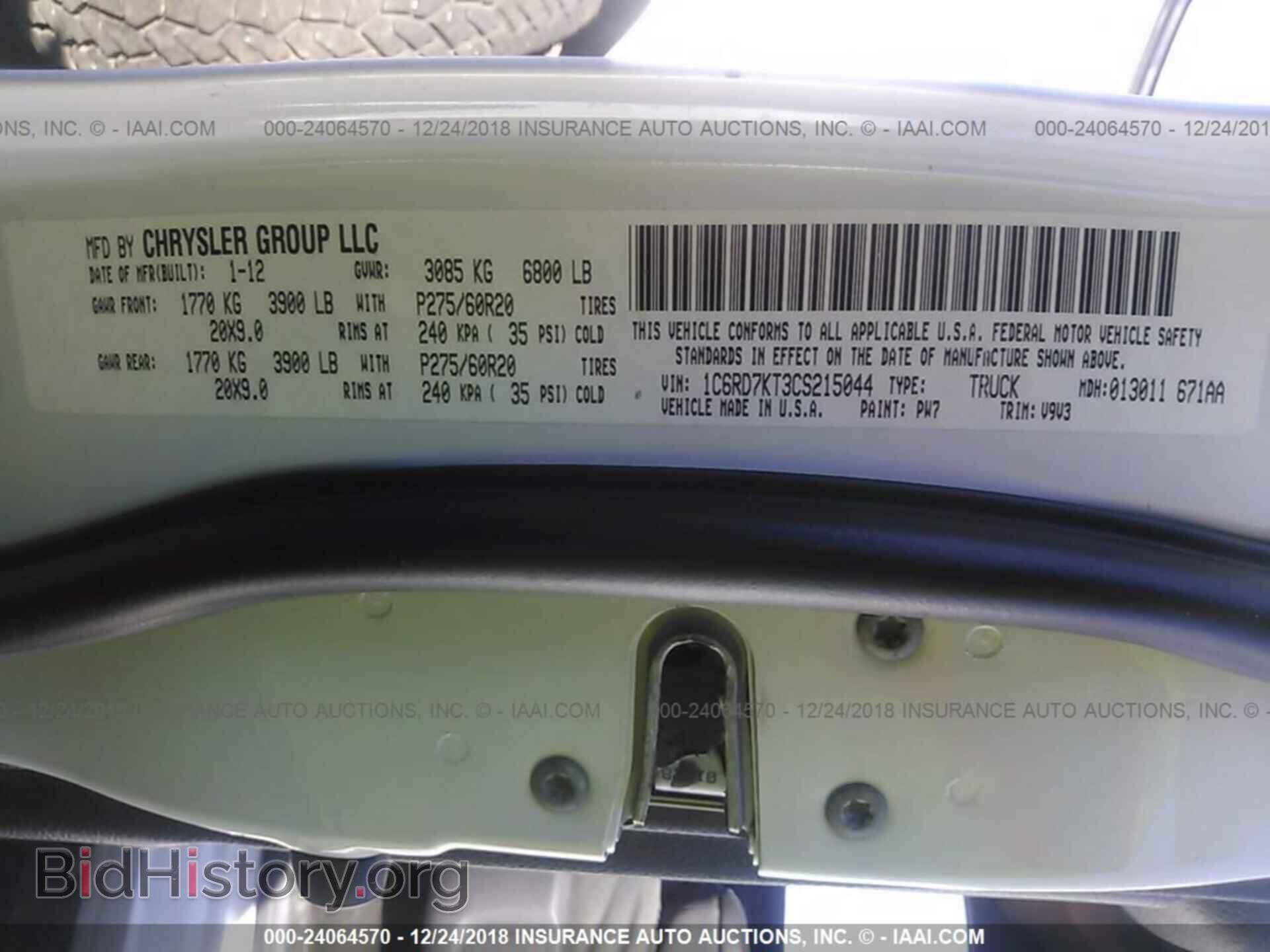 2012 DODGE RAM 1500 - VIN: 1C6RD7KT3CS215044 - Photo 9
