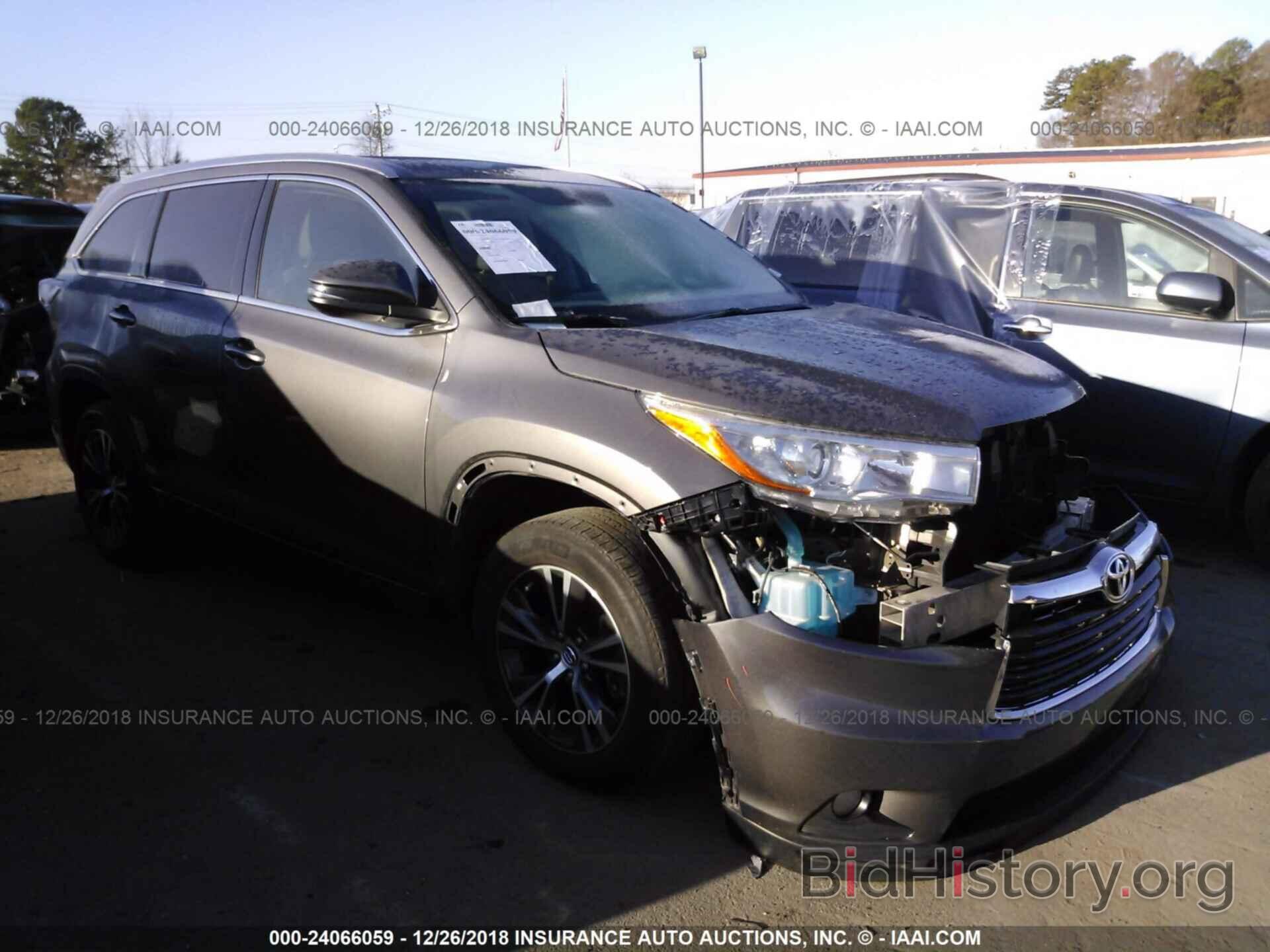 Фотография 5TDKKRFH4GS133887 - TOYOTA HIGHLANDER 2016