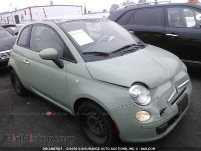 2012 Fiat 500, green — VIN 3C3CFFAR3CT370852, IAAI