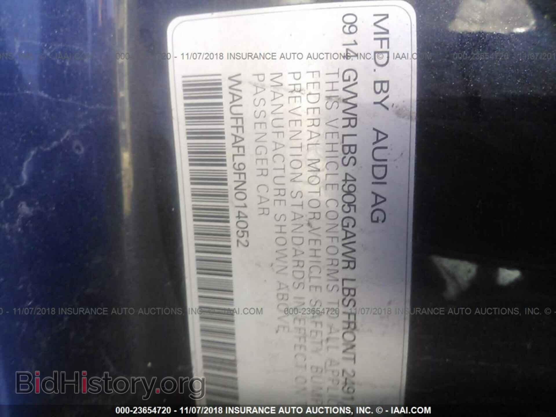 2015 AUDI A4 - VIN: WAUFFAFL9FN014052 - Photo 9