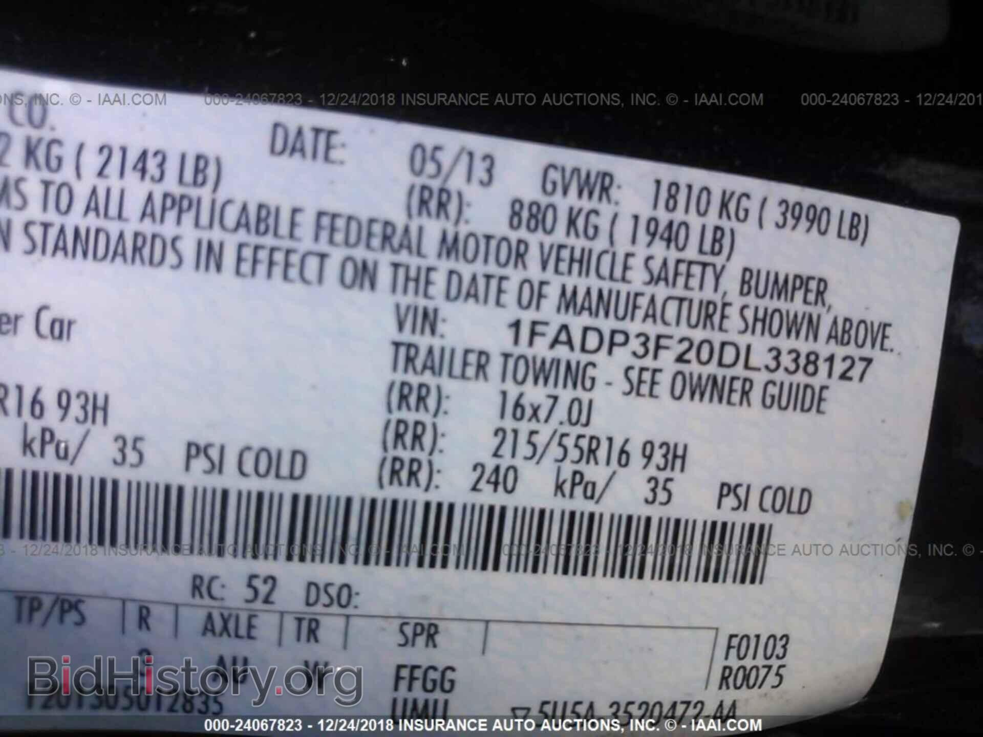 2013 FORD FOCUS - VIN: 1FADP3F20DL338127 - Photo 9