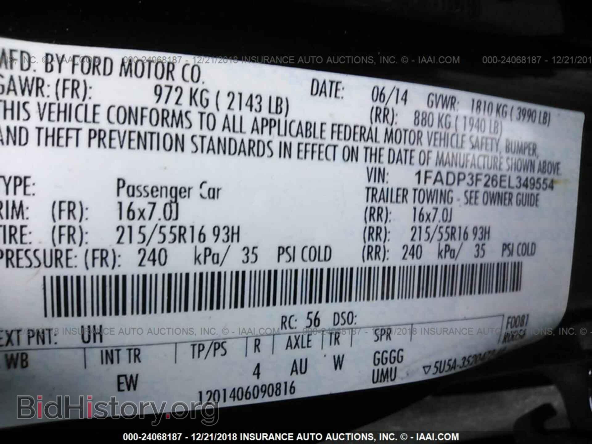2014 FORD FOCUS - VIN: 1FADP3F26EL349554 - Photo 9