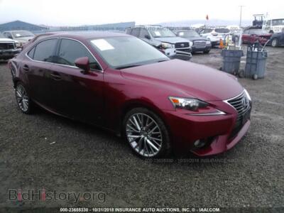 2014 Lexus IS, red — VIN JTHCF1D2XE5000531, IAAI