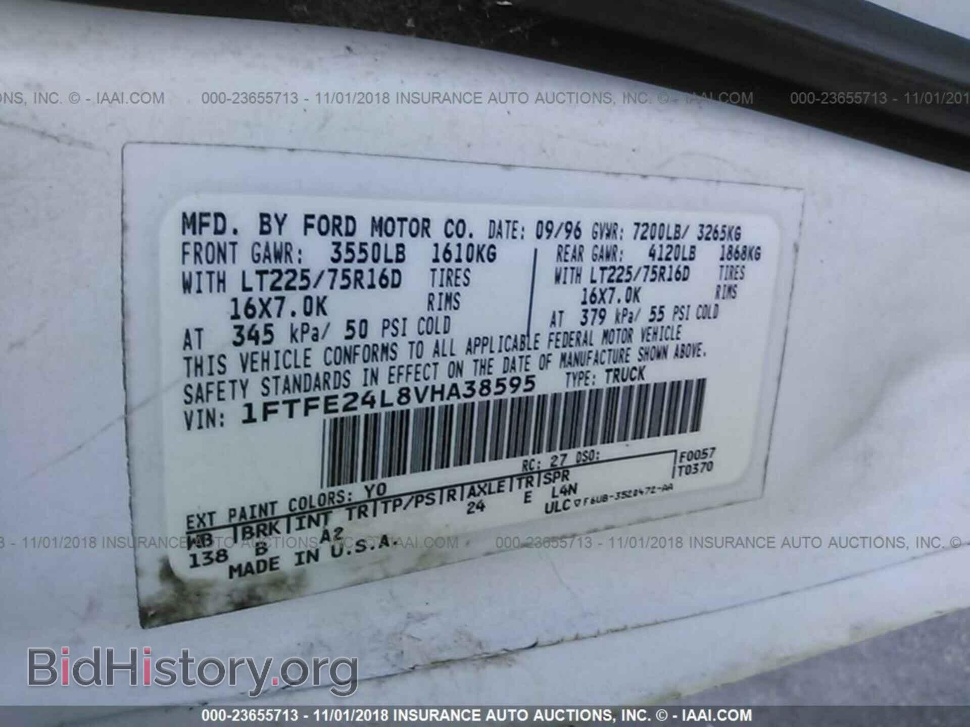 1997 FORD ECONOLINE - VIN: 1FTFE24L8VHA38595 - Фото 9