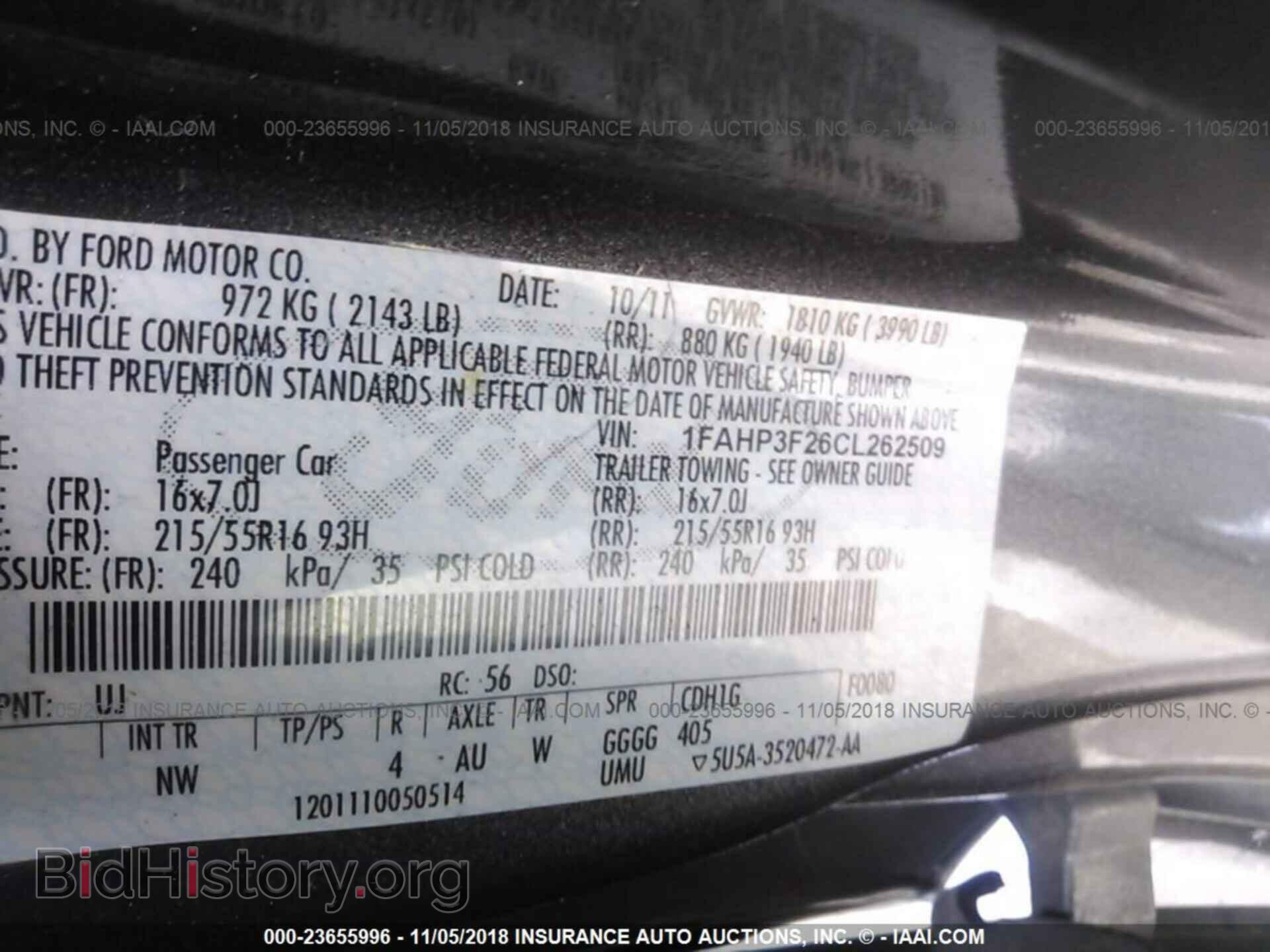 2012 FORD FOCUS - VIN: 1FAHP3F26CL262509 - Фото 9