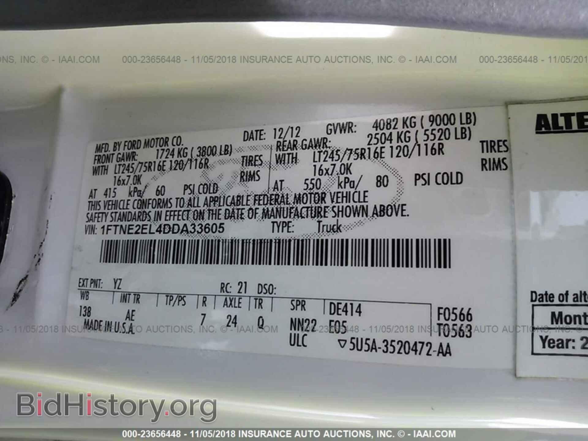 2013 FORD ECONOLINE - VIN: 1FTNE2EL4DDA33605 - Photo 9