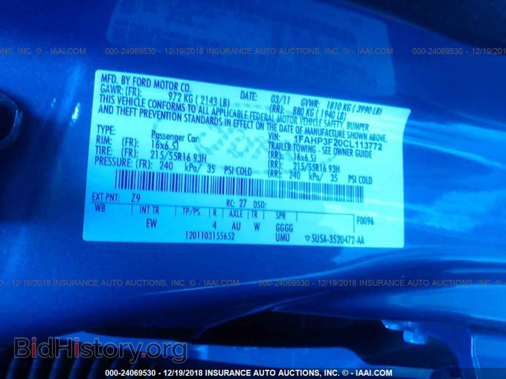 2012 FORD FOCUS - VIN: 1FAHP3F20CL113772 - Photo 9