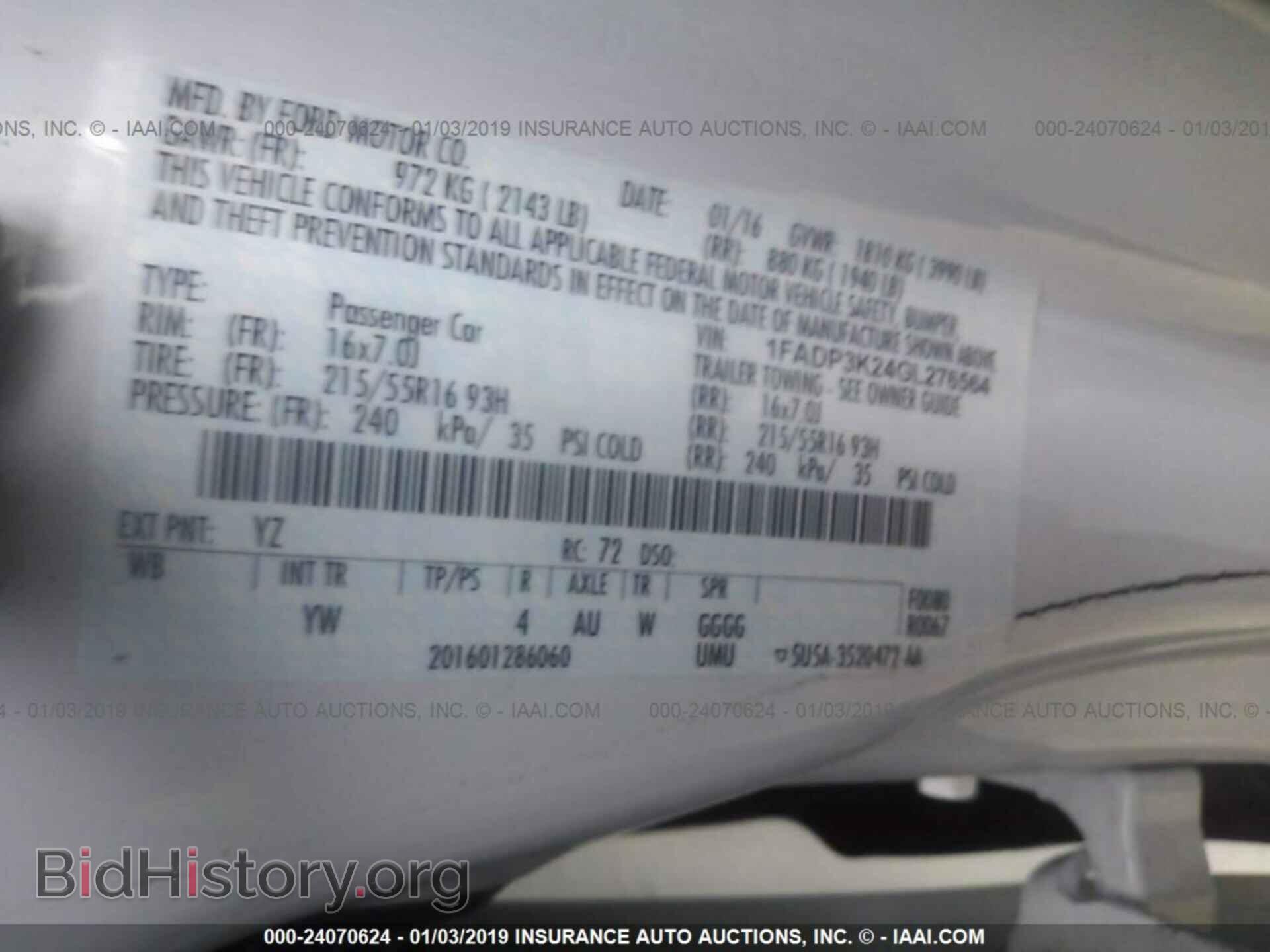 2016 FORD FOCUS - VIN: 1FADP3K24GL276564 - Photo 9