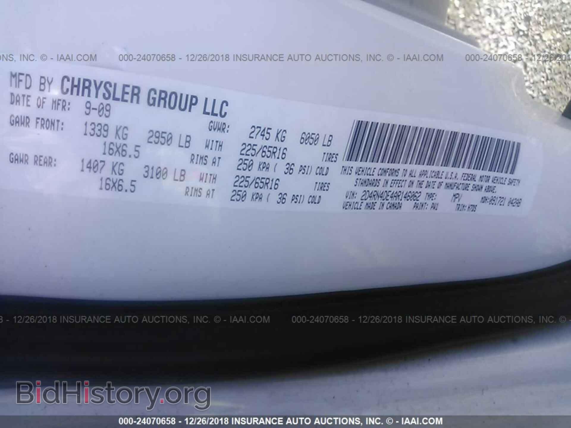 2010 DODGE GRAND CARAVAN - VIN: 2D4RN4DE4AR146062 - Фото 9