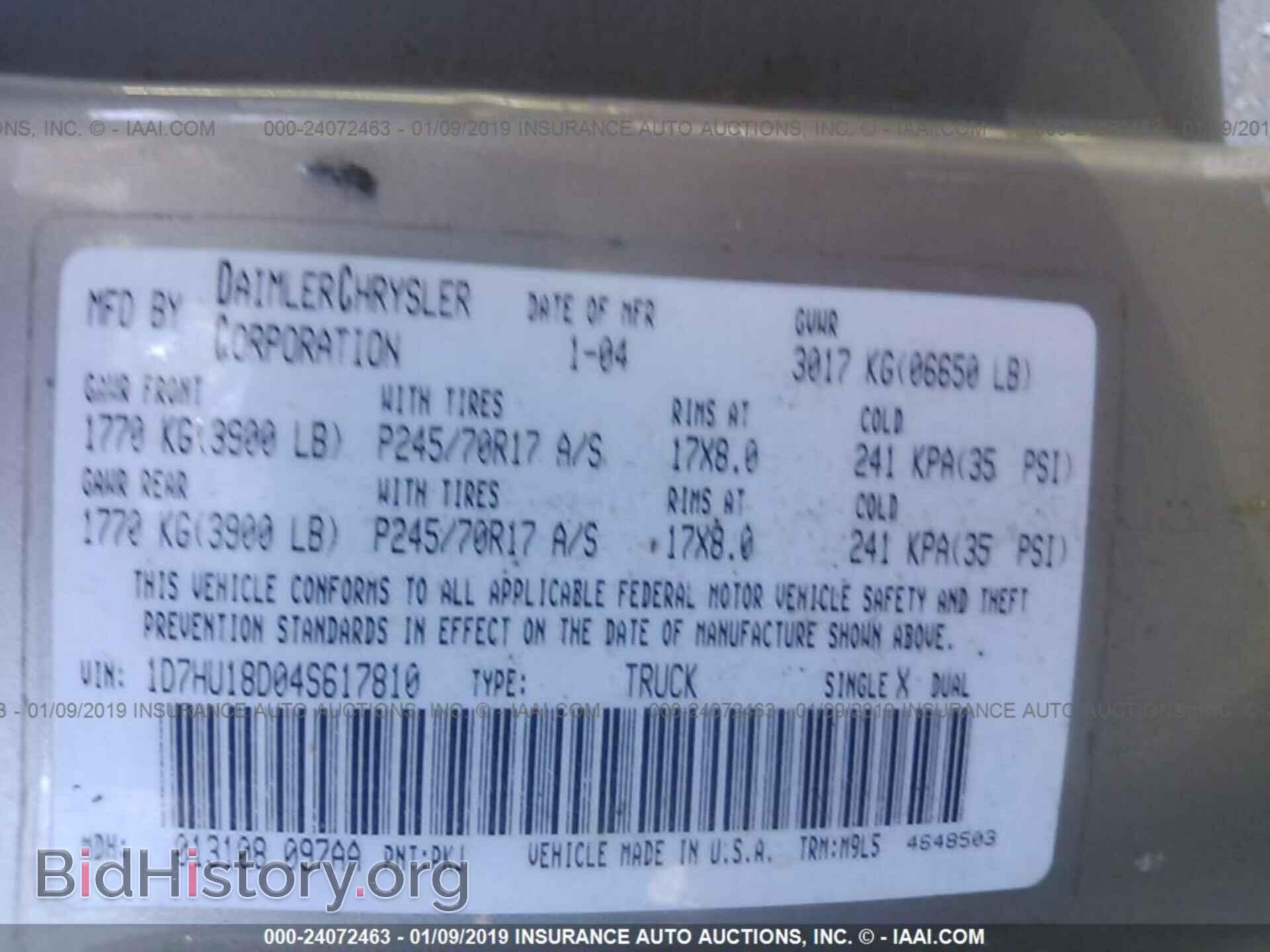 2004 DODGE RAM 1500 - VIN: 1D7HU18D04S617810 - Photo 9