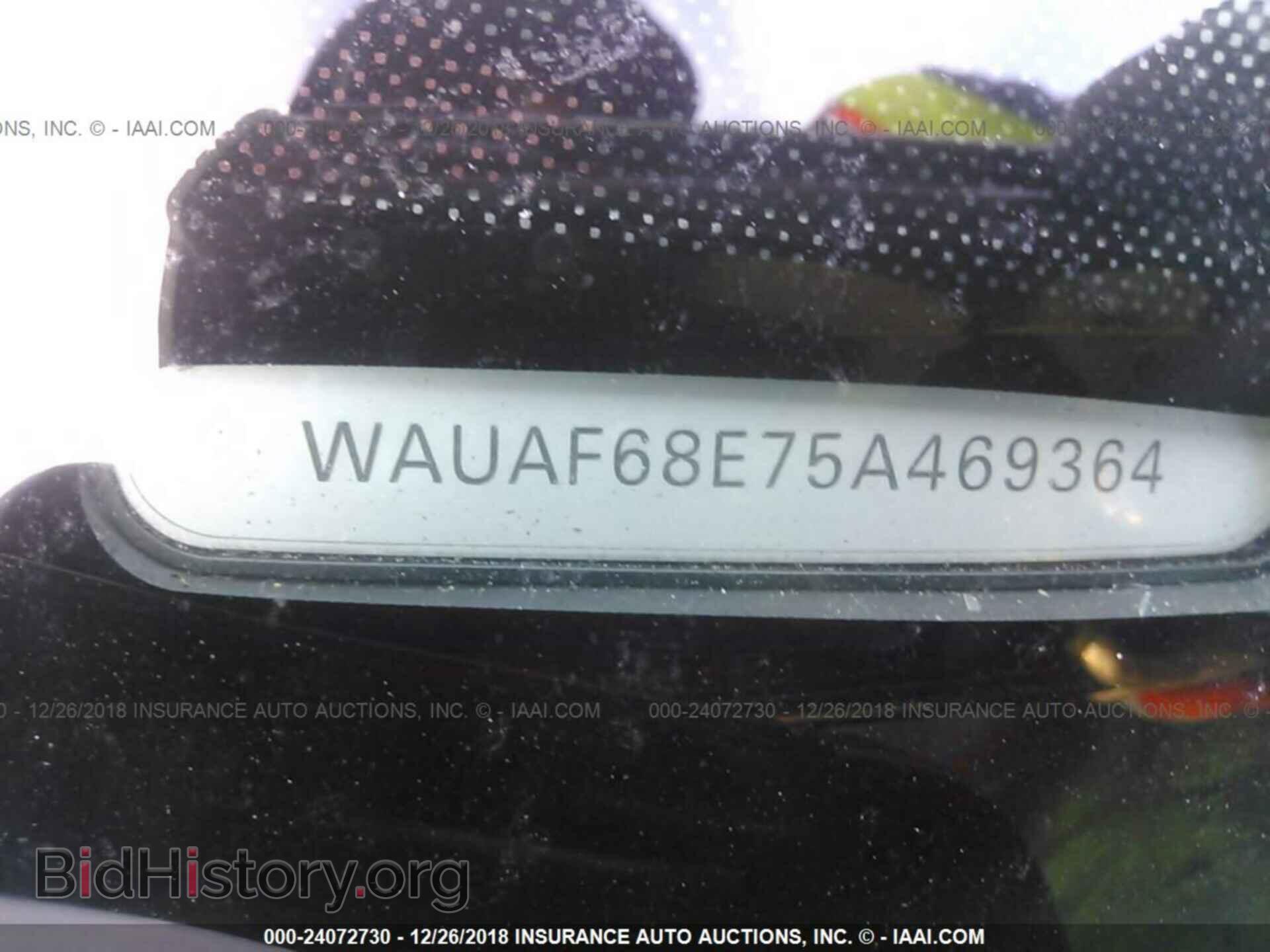 2005 AUDI A4 - VIN: WAUAF68E75A469364 - Фото 9