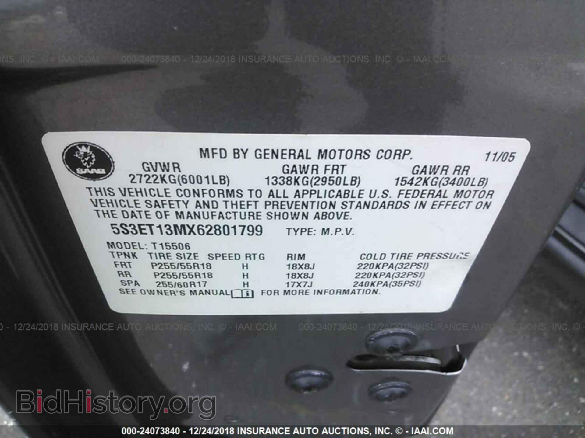 2006 SAAB 9-7X - VIN: 5S3ET13MX62801799 - Photo 9