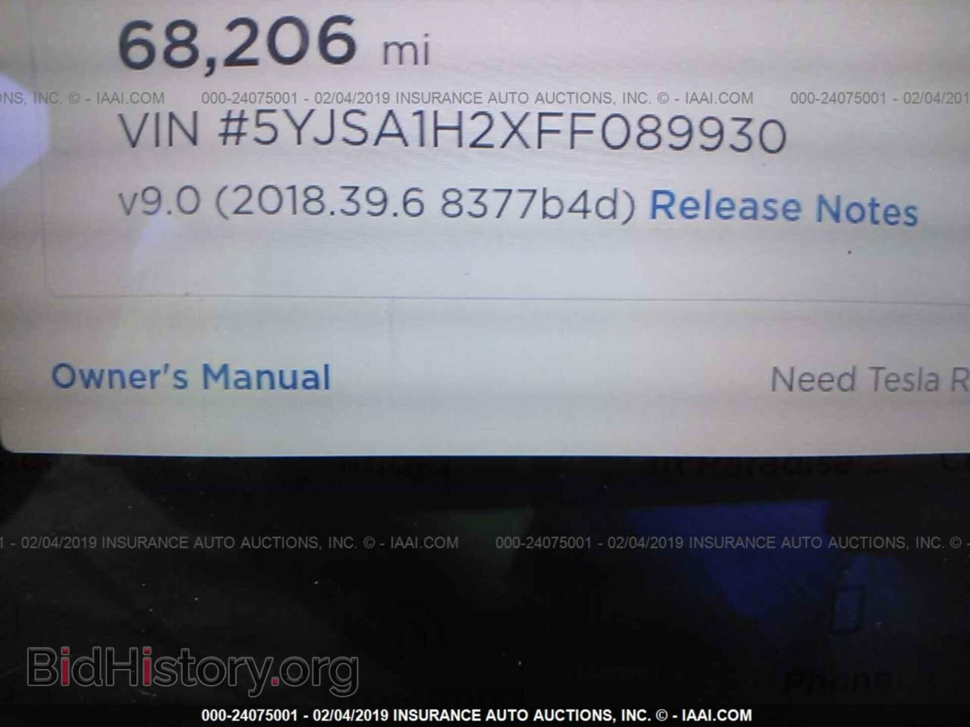 2015 TESLA MODEL S - VIN: 5YJSA1H2XFF089930 - Photo 9