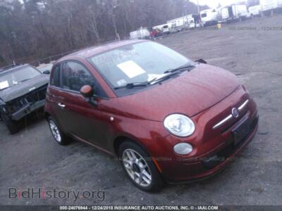 2012 Fiat 500, orange — VIN 3C3CFFAR8CT380132, IAAI